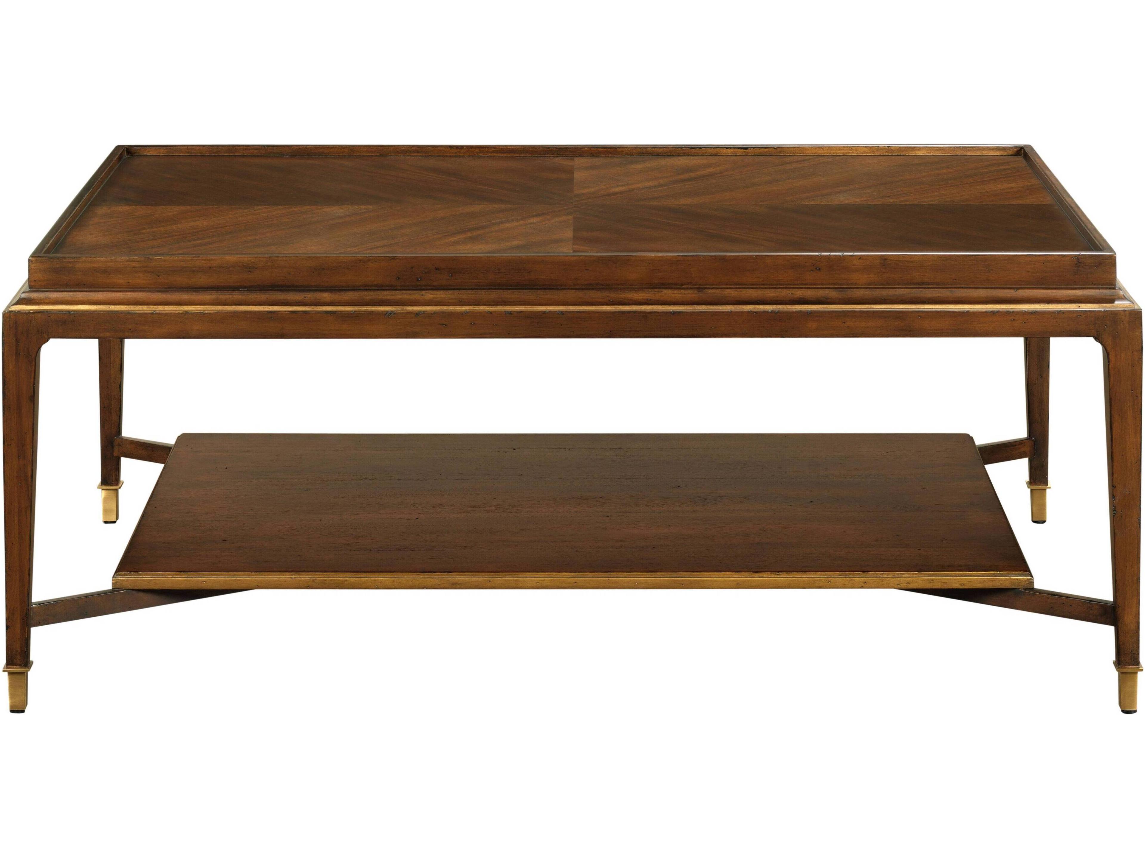 Rectangular Wood French Walnut Coffee Table