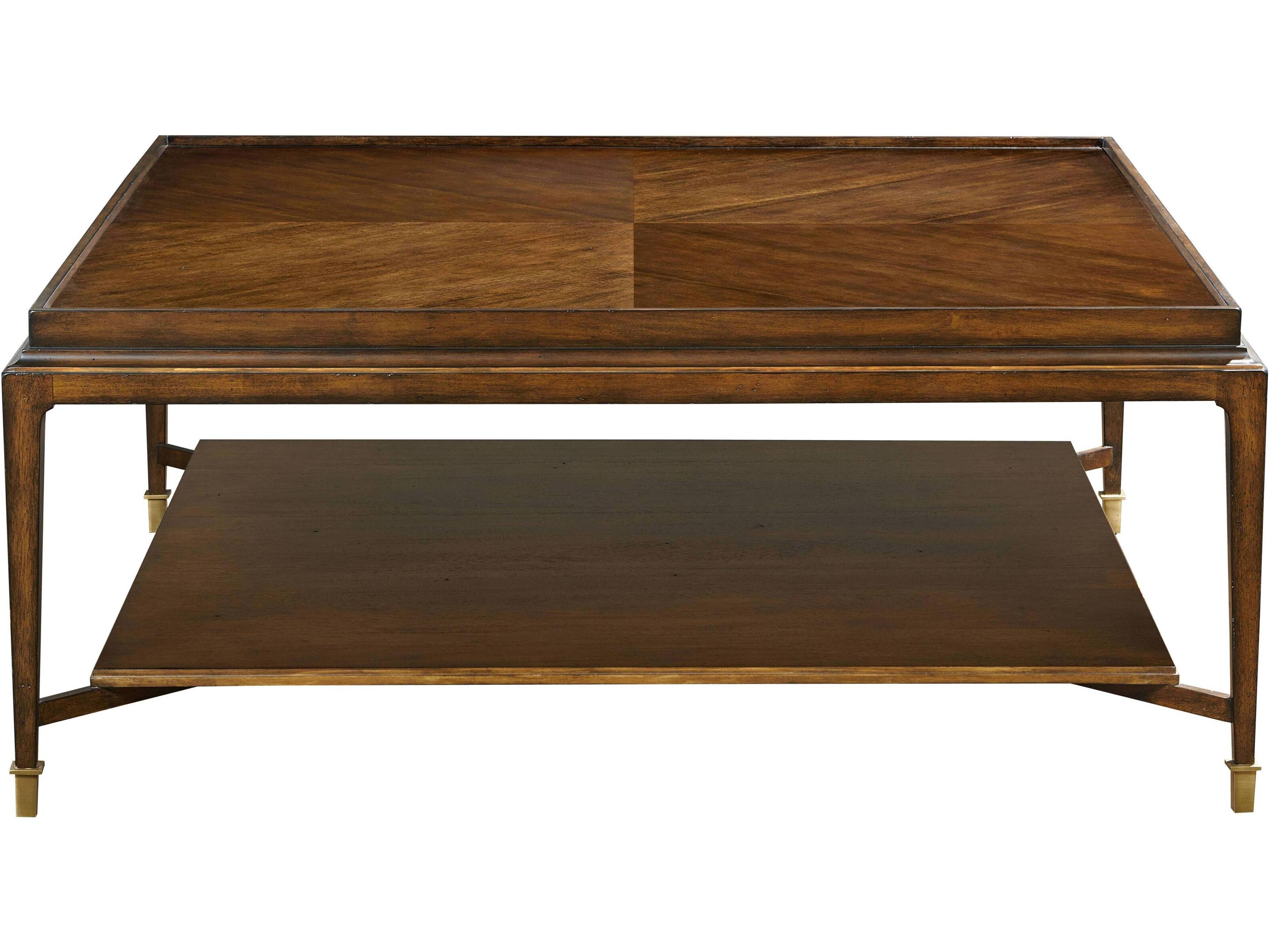 Square Wood French Walnut Coffee Table