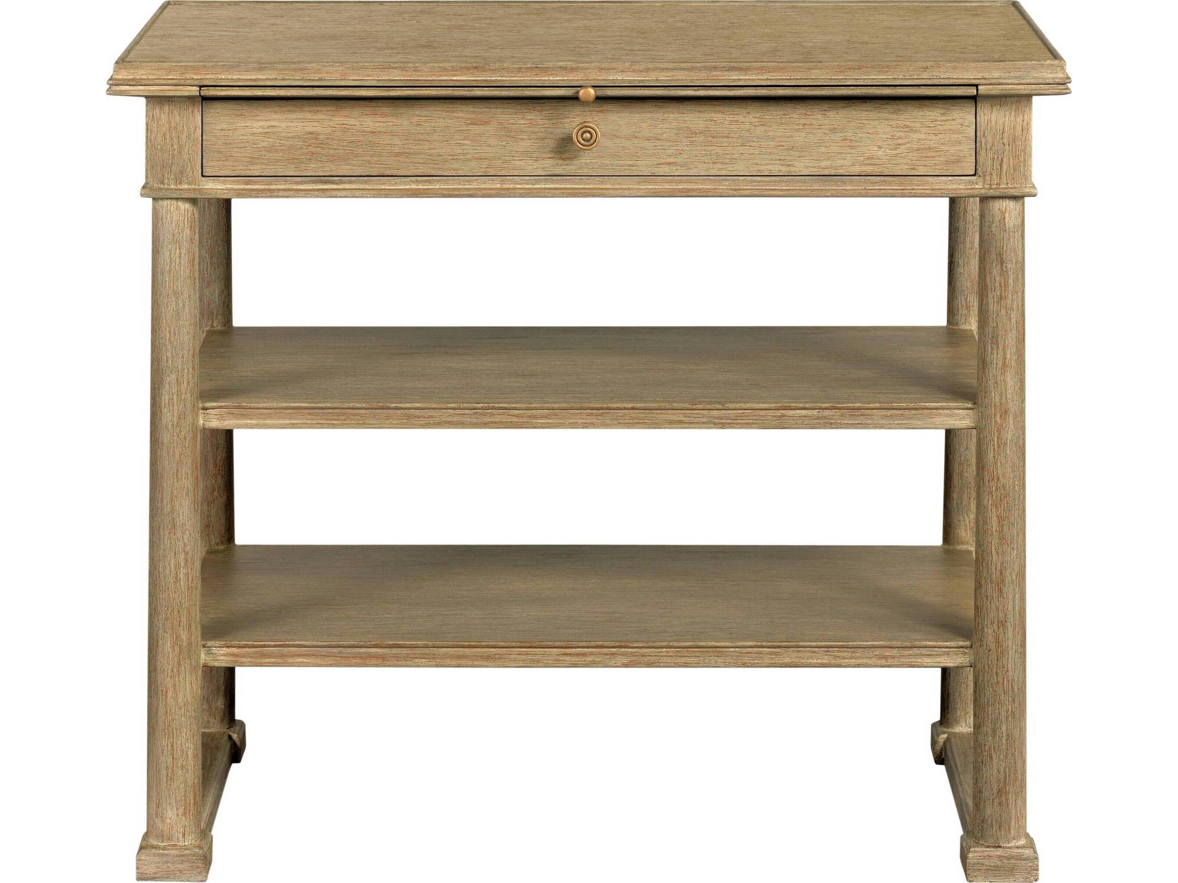 Rectangular Wood Washed Oak End Table