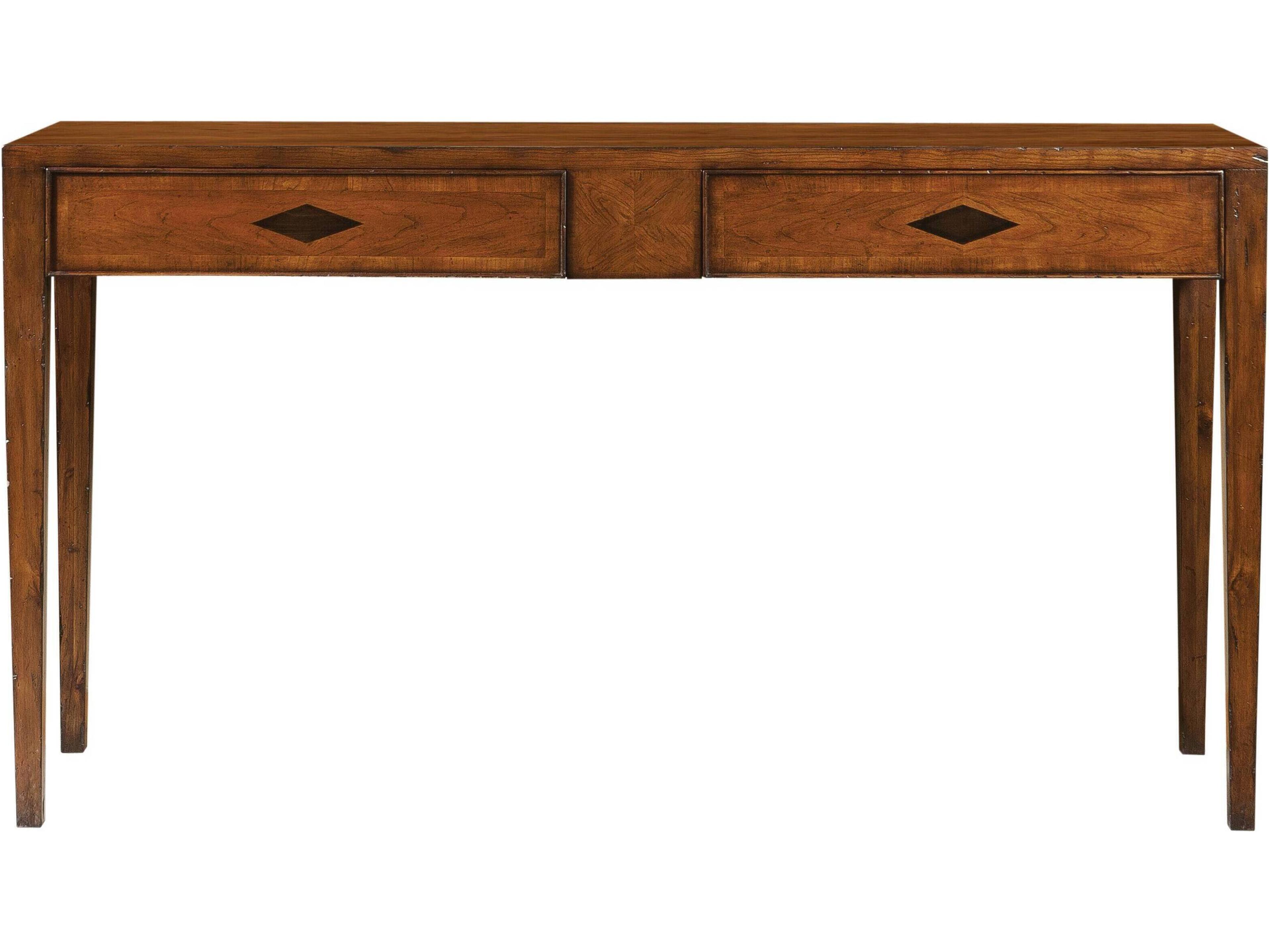 Rectangular Wood Cherry Console Table