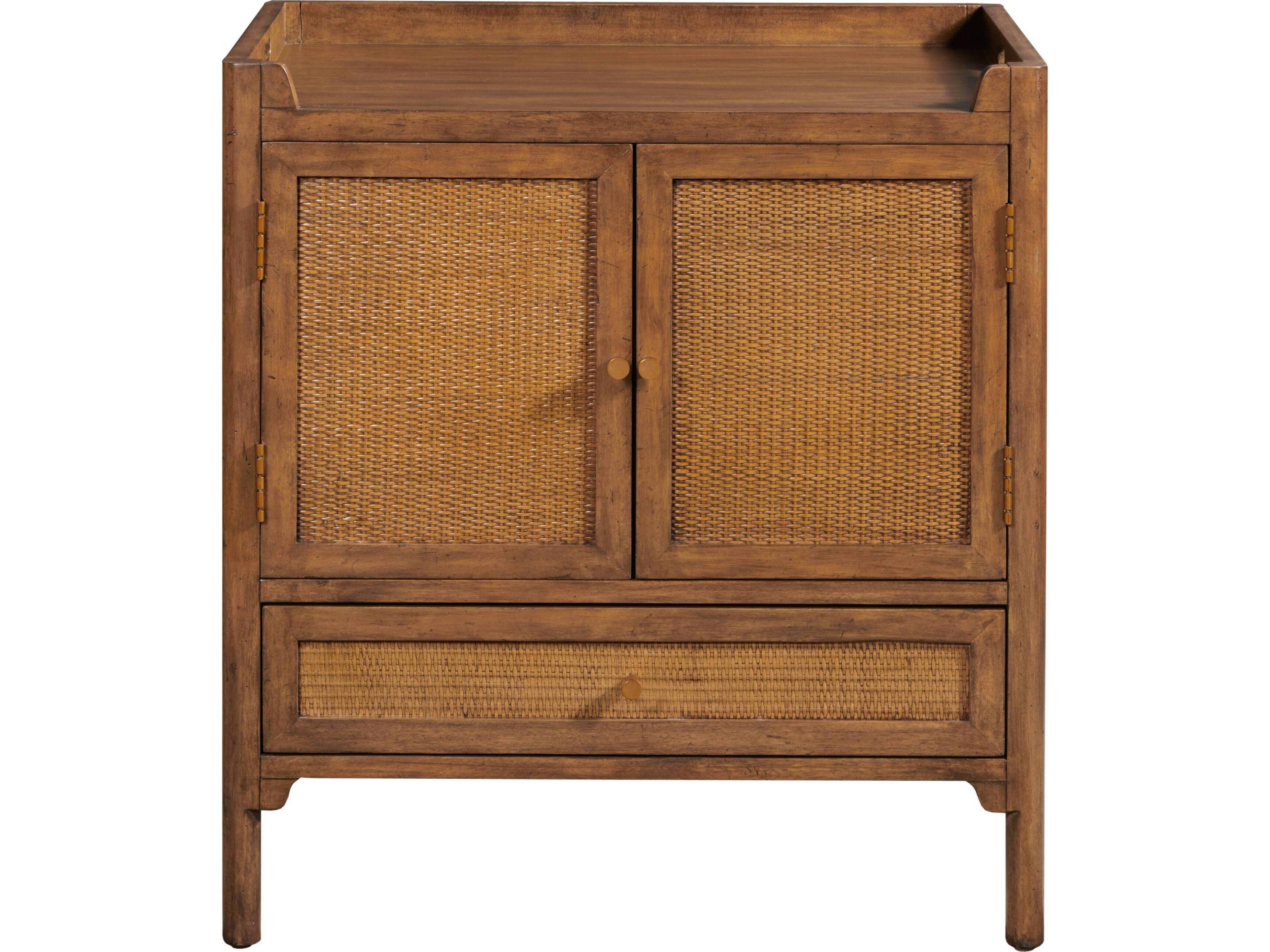Artisan With Cane Face Brown Accent Chest