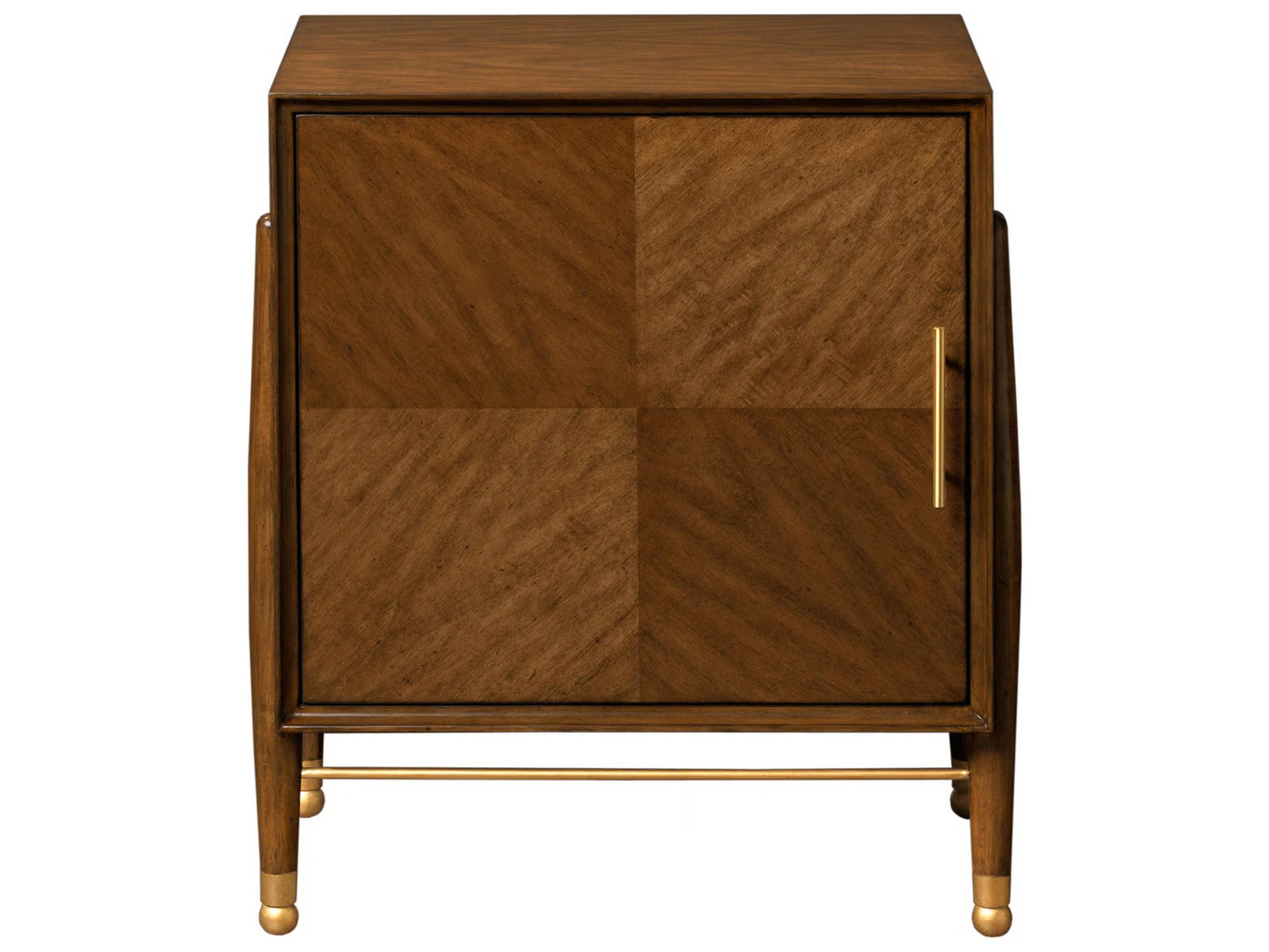 French Walnut Brown Wood Accent Chest