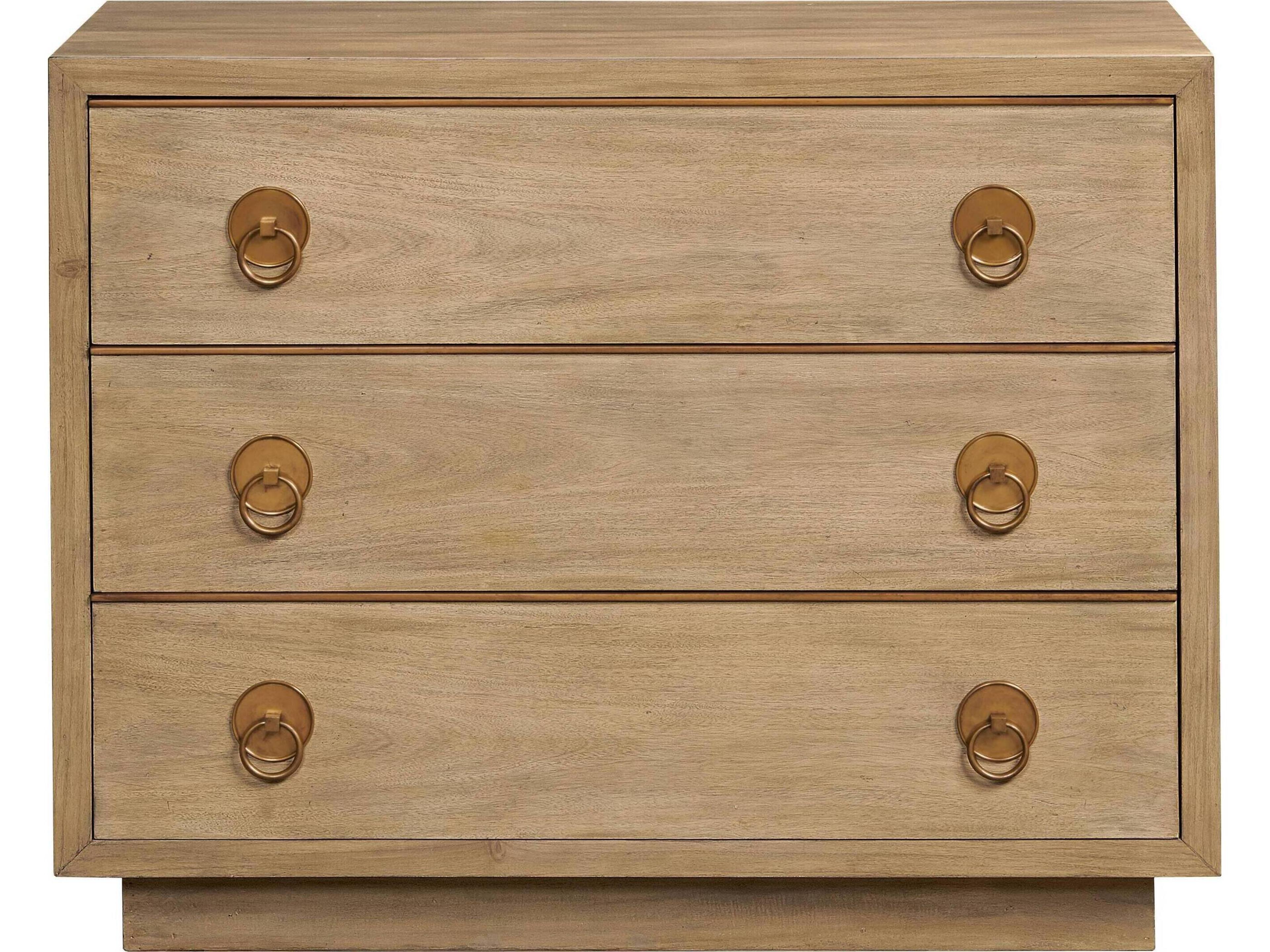 3-Drawers Brown Nightstand