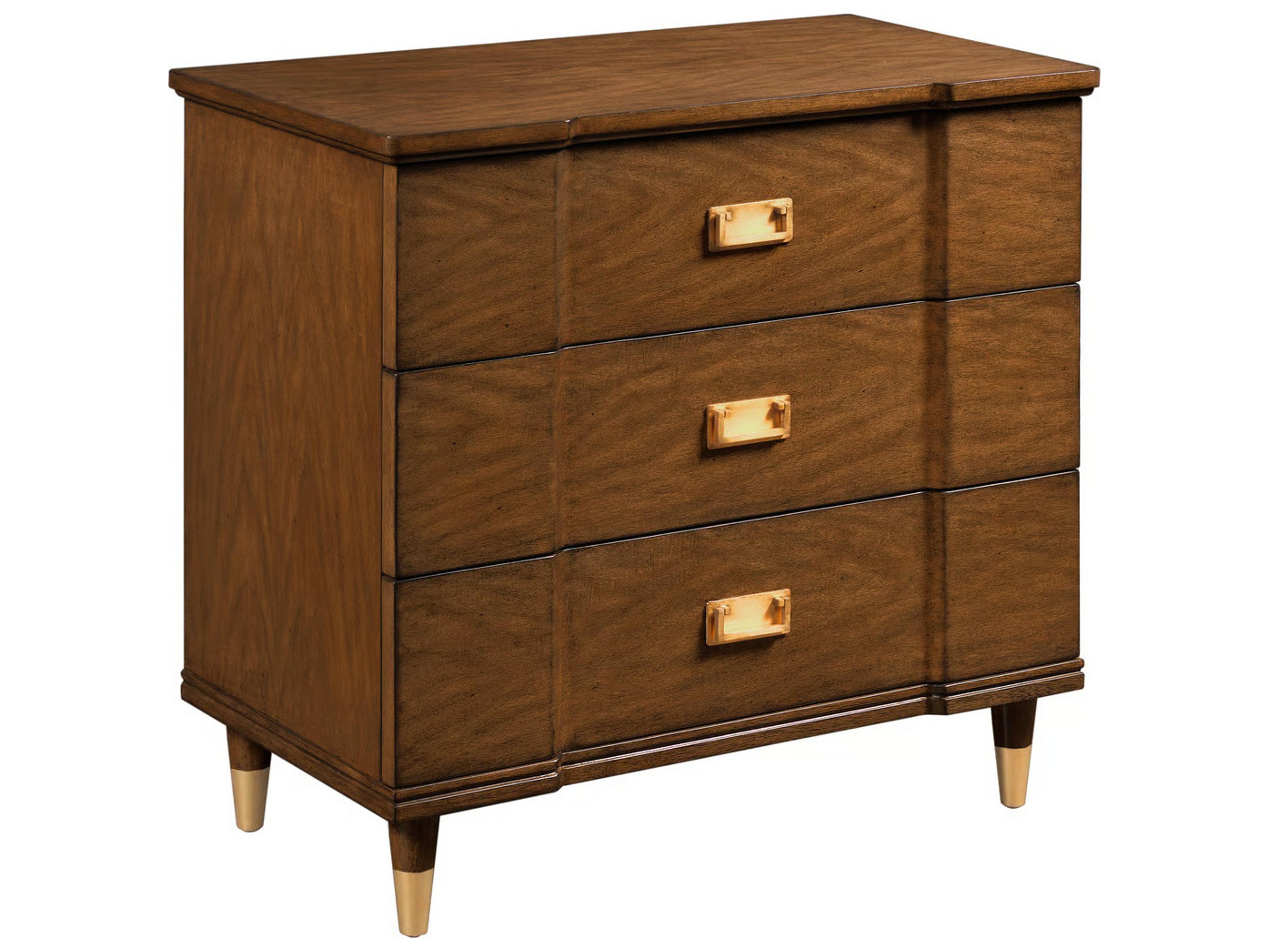 French Walnut Brown Wood Accent Chest