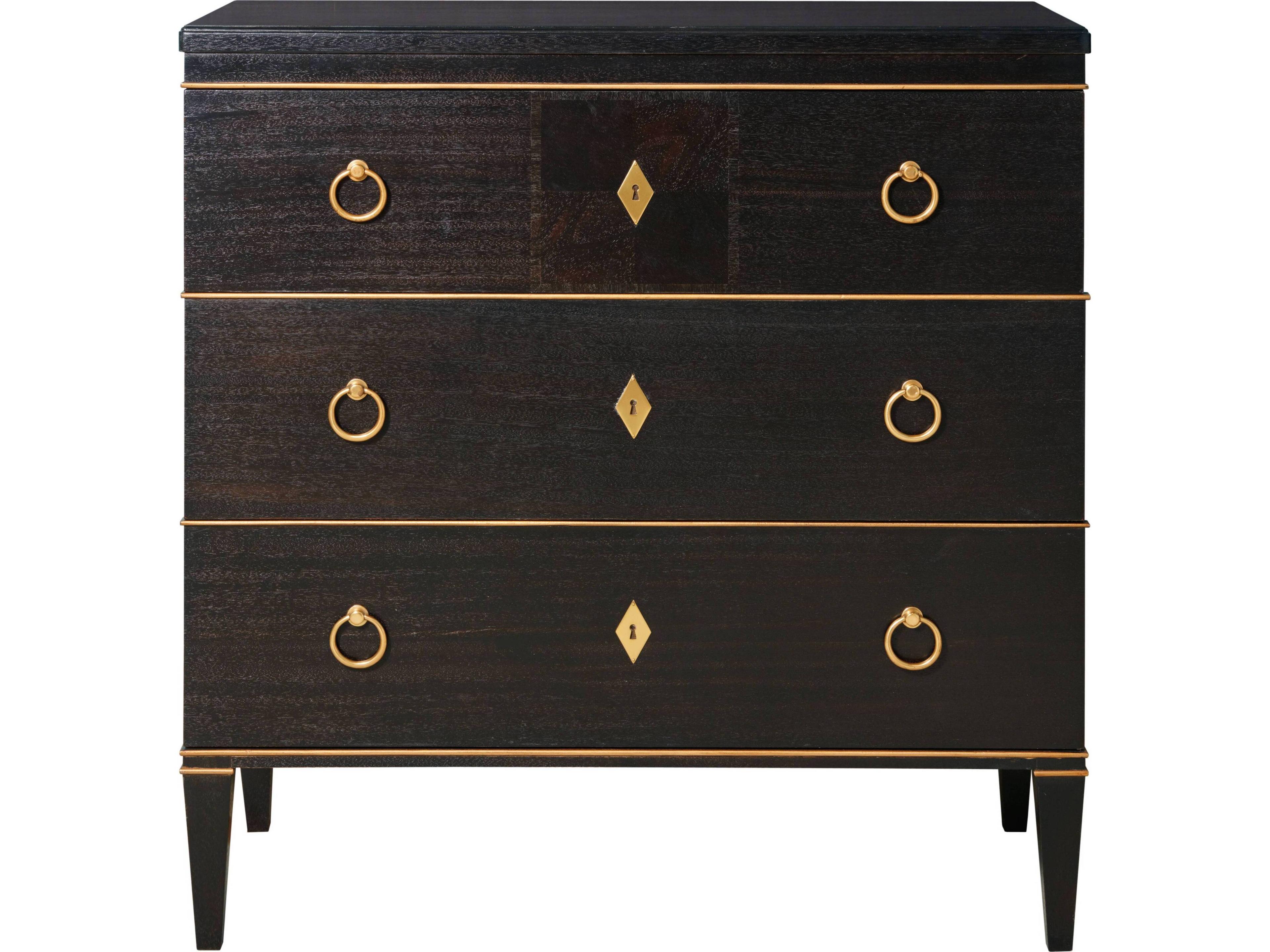 Biedermeier Antique Black Accent Chest