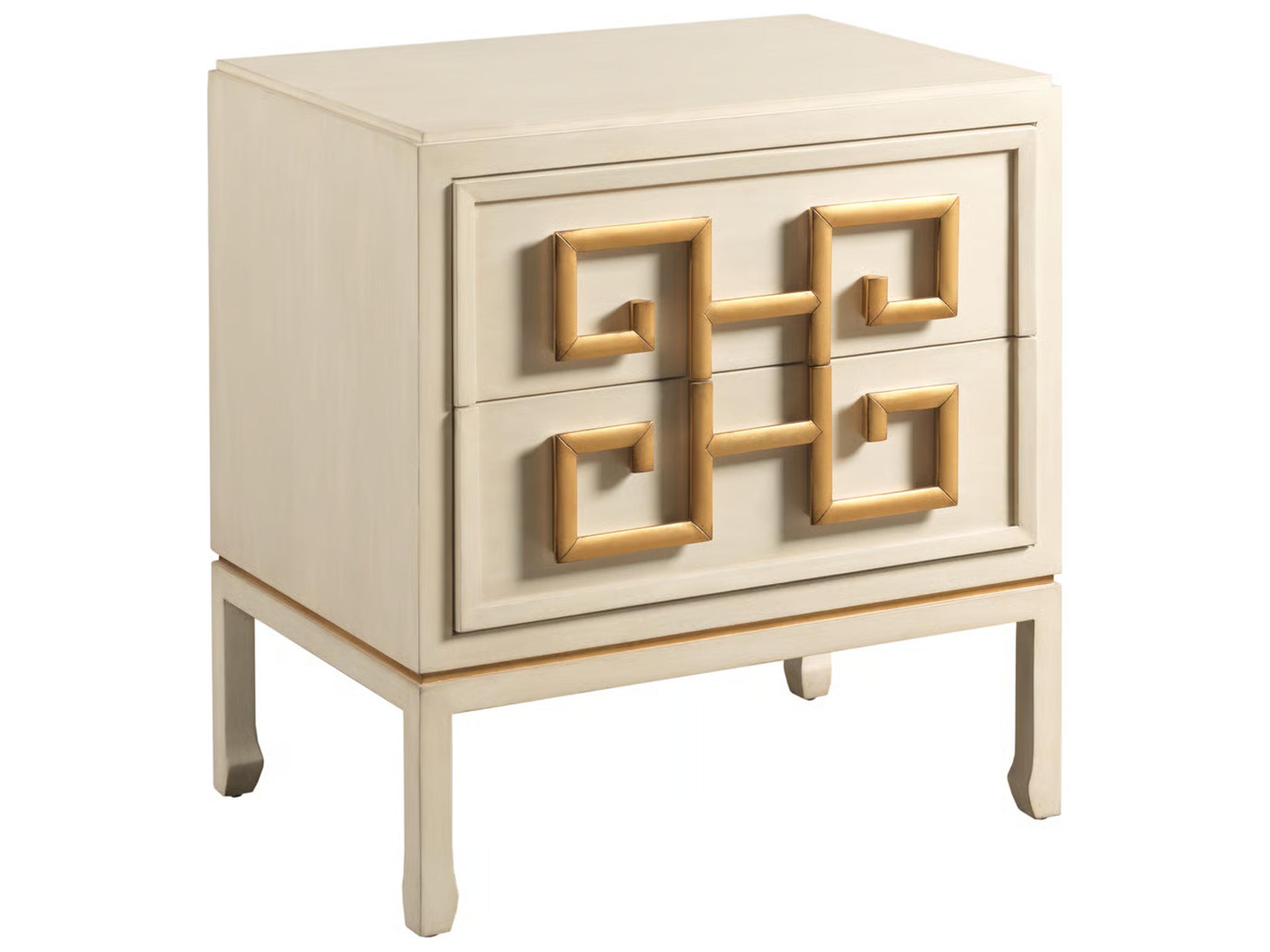 Linen White Walnut Wood Accent Chest