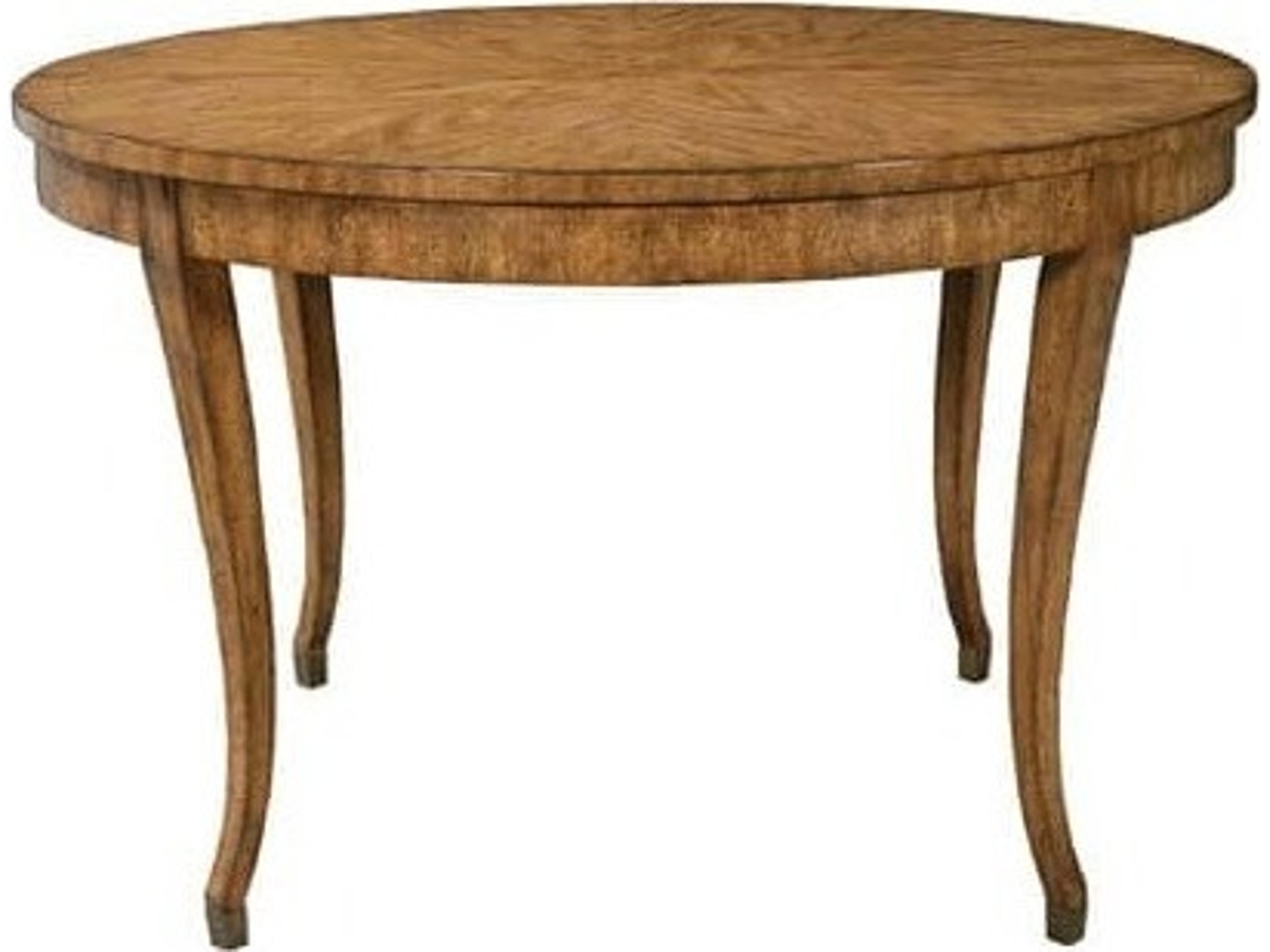 Round Wood Mahogany Dining Table
