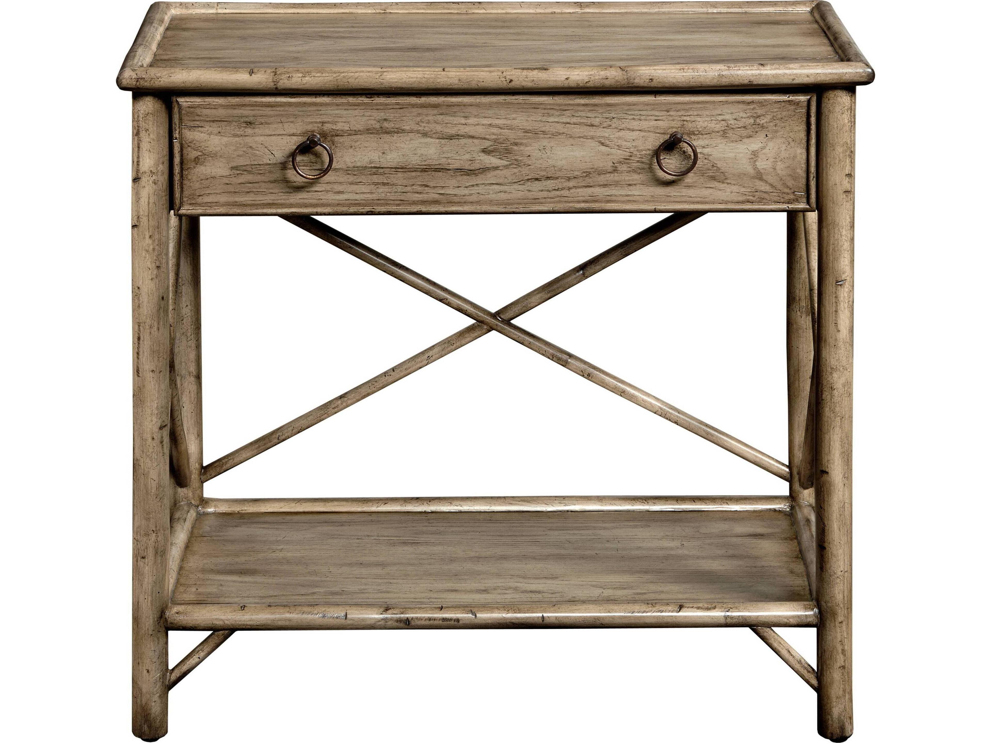 Rectangular Rattan Light Ash End Table