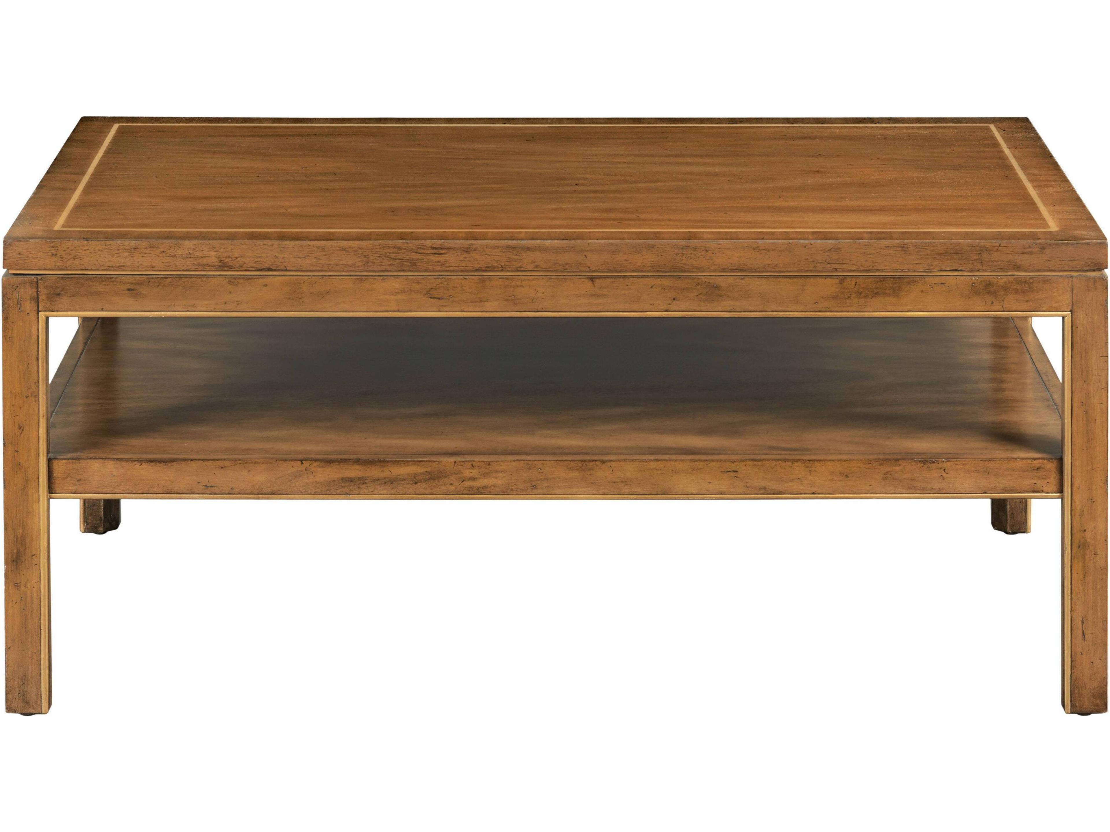 Rectangular Wood Artisan Coffee Table