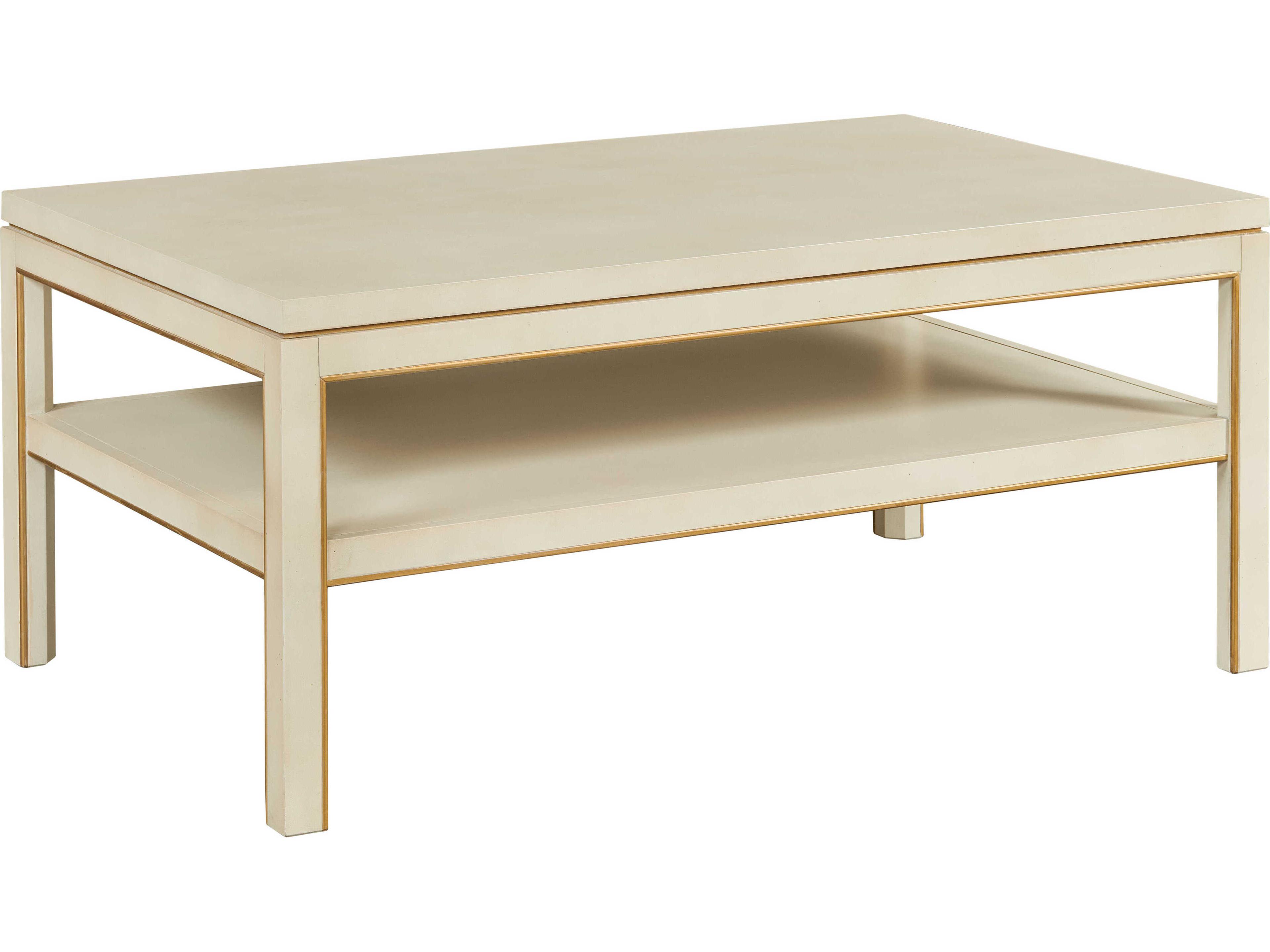 Rectangular Wood Linen Paint Coffee Table