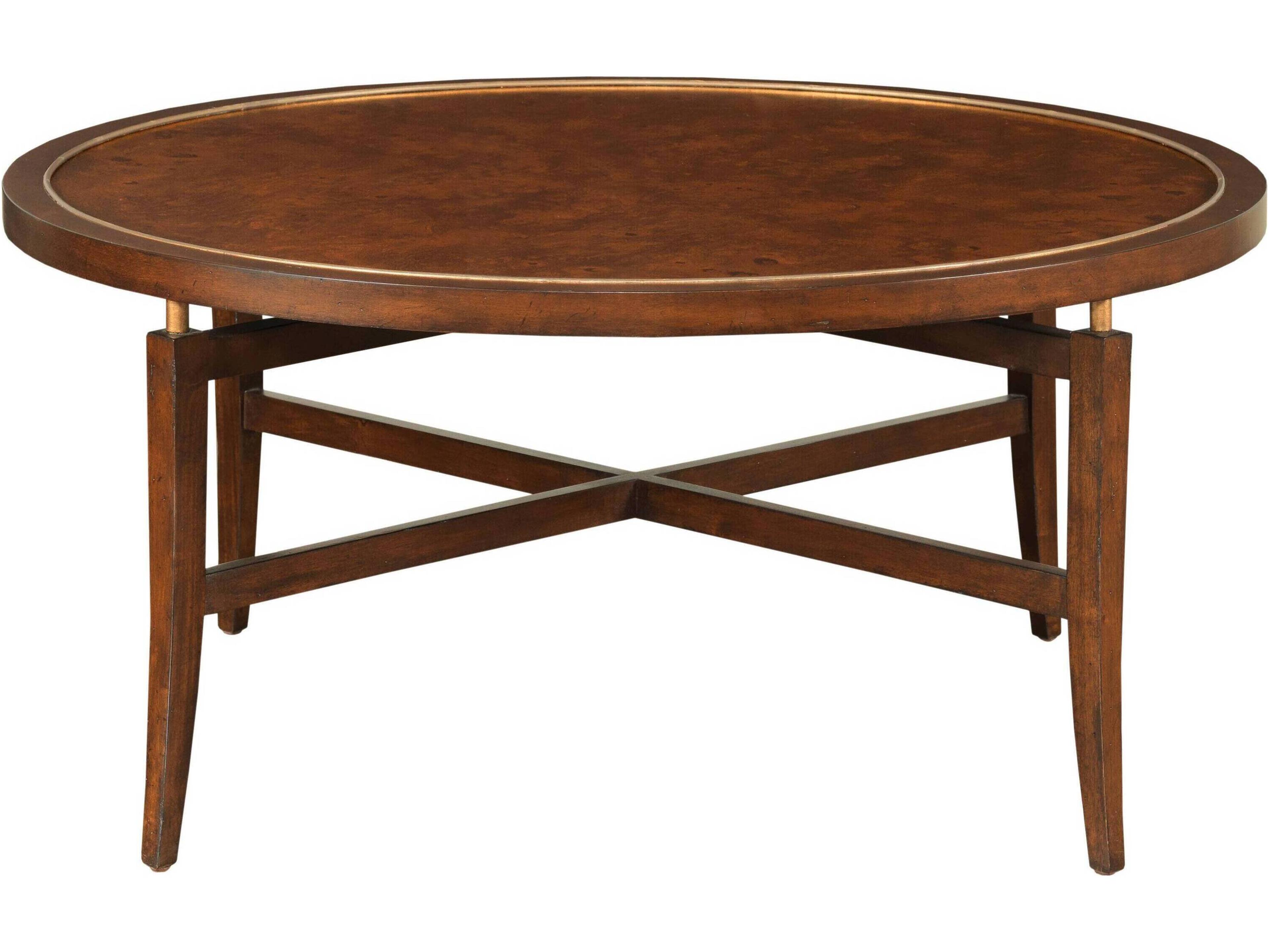 Round Wood Mahogany Coffee Table