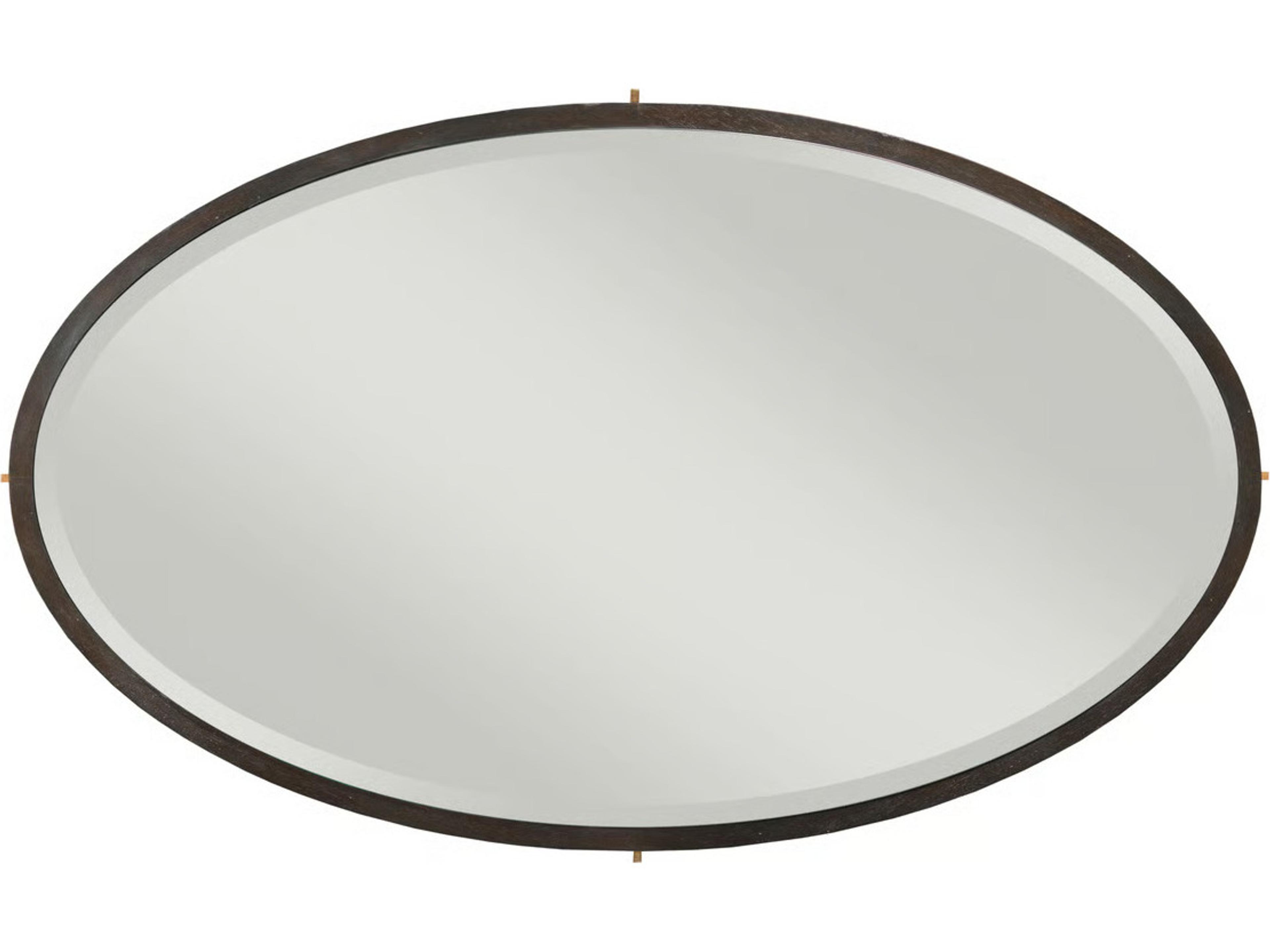 Port Eliot Oval Paint Black W mirror Top Coffee Table