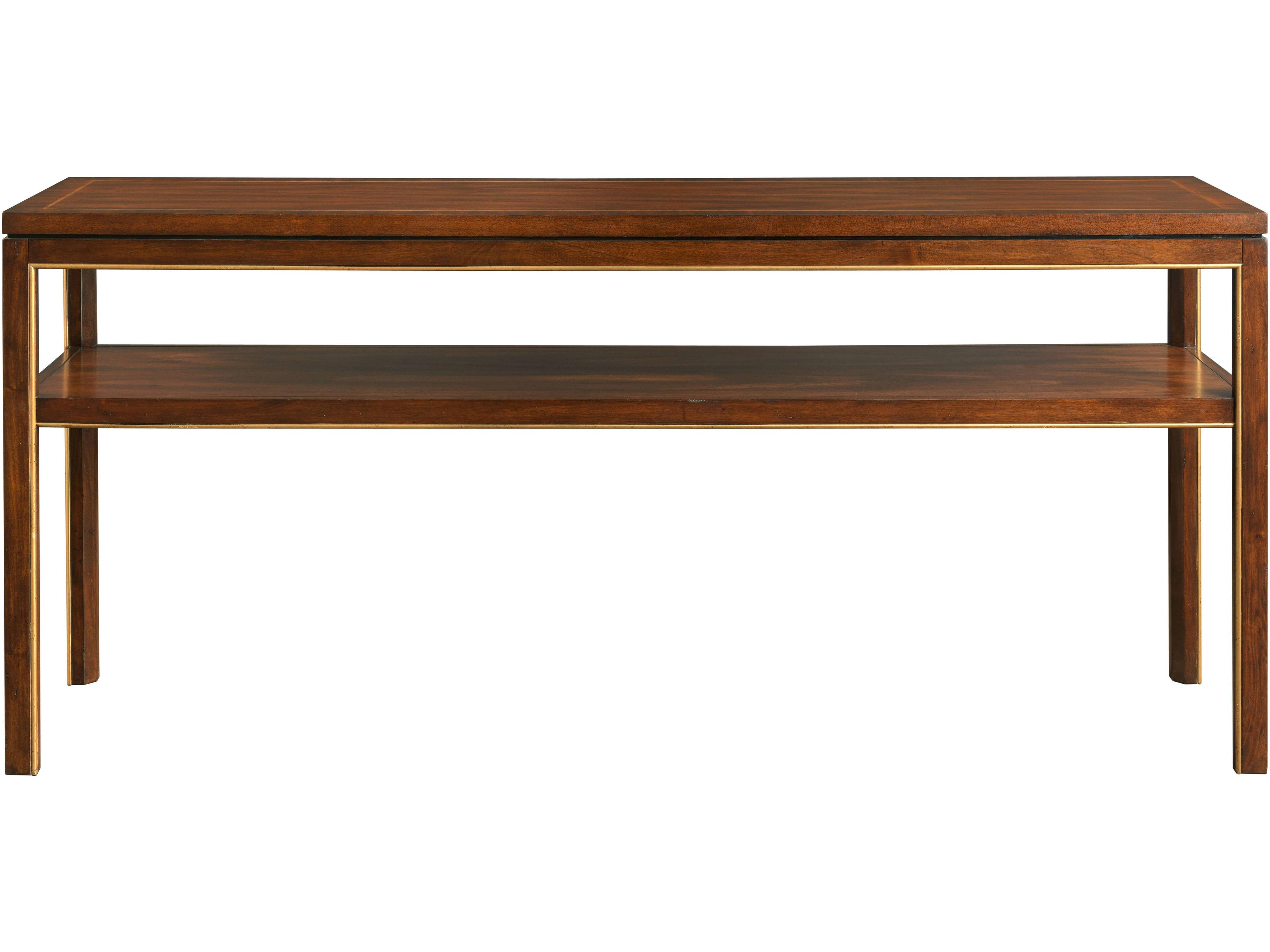Rectangular Wood Mahogany Console Table