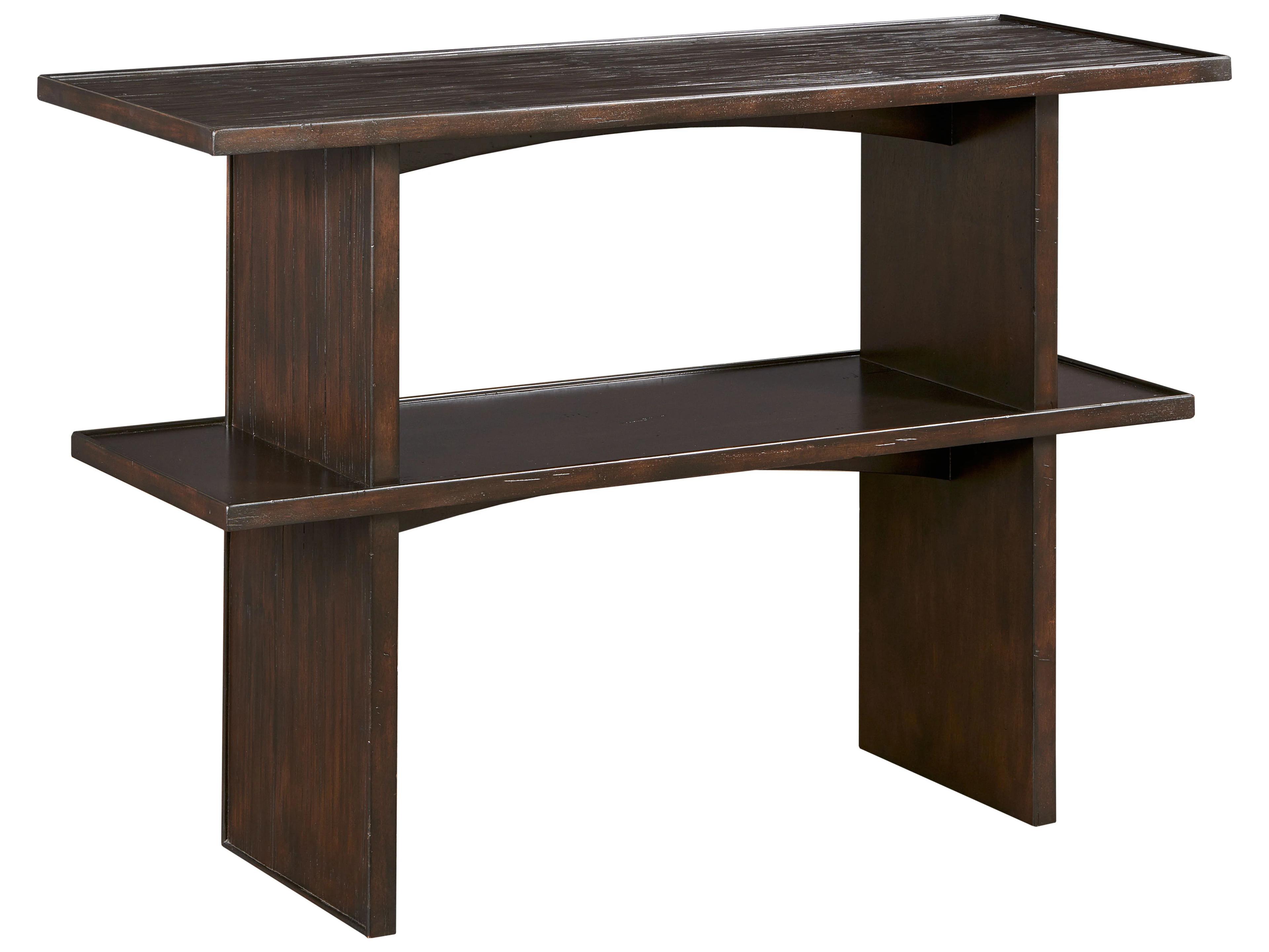 Rectangular Wood Espresso Console Table