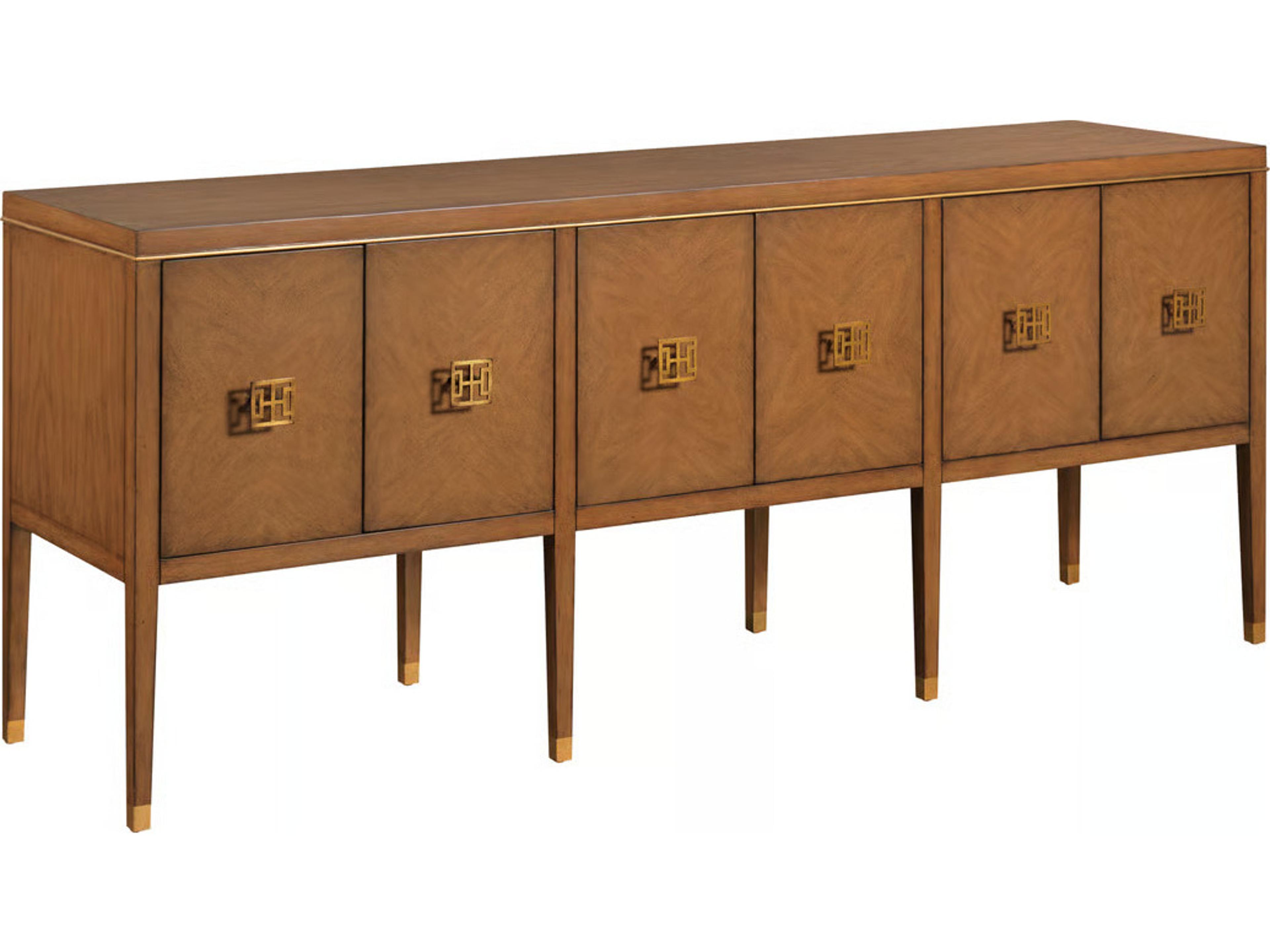 76" Mahogany Wood Artisan Sideboard