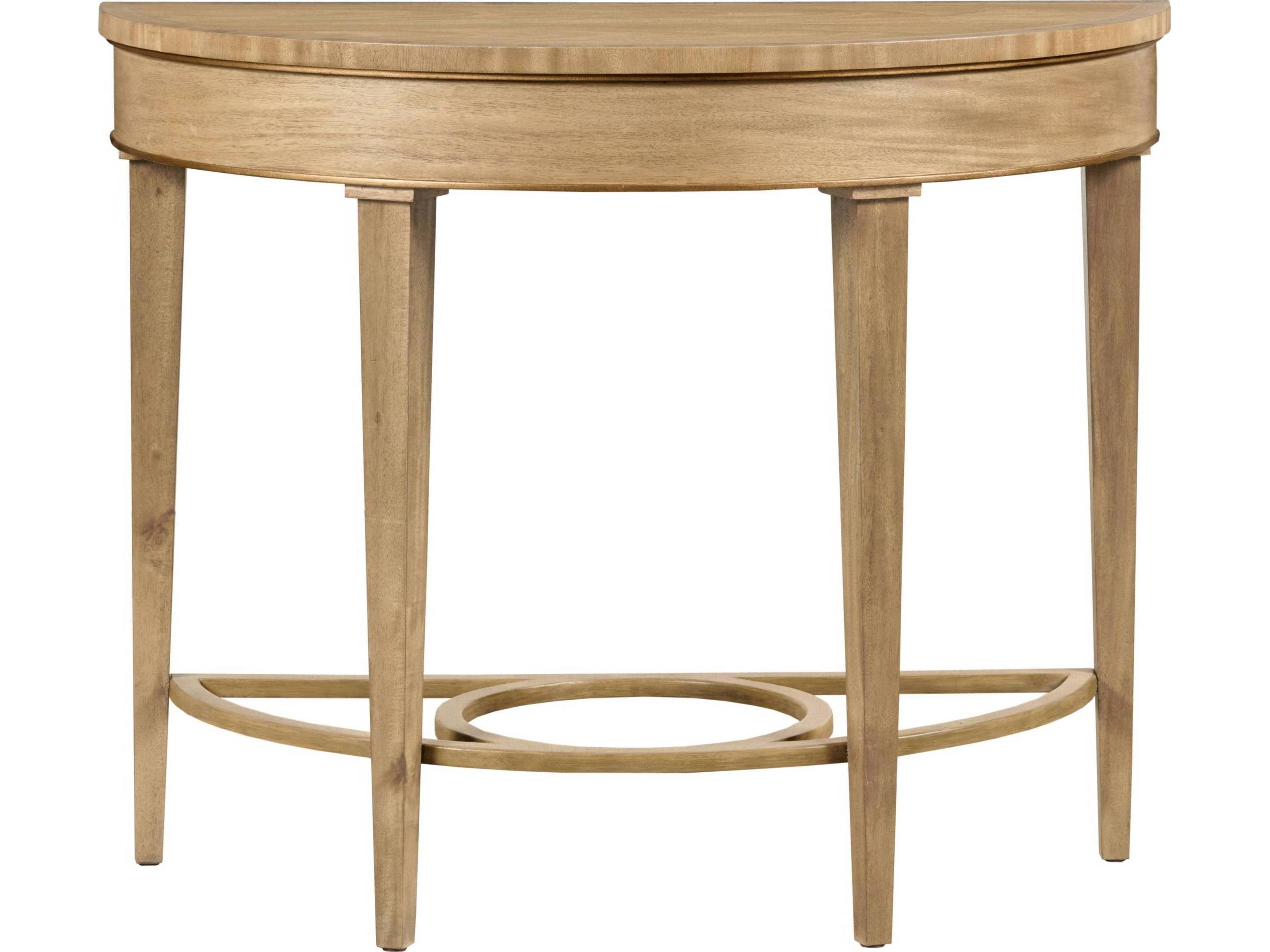 Demilune Wood Bleach Console Table