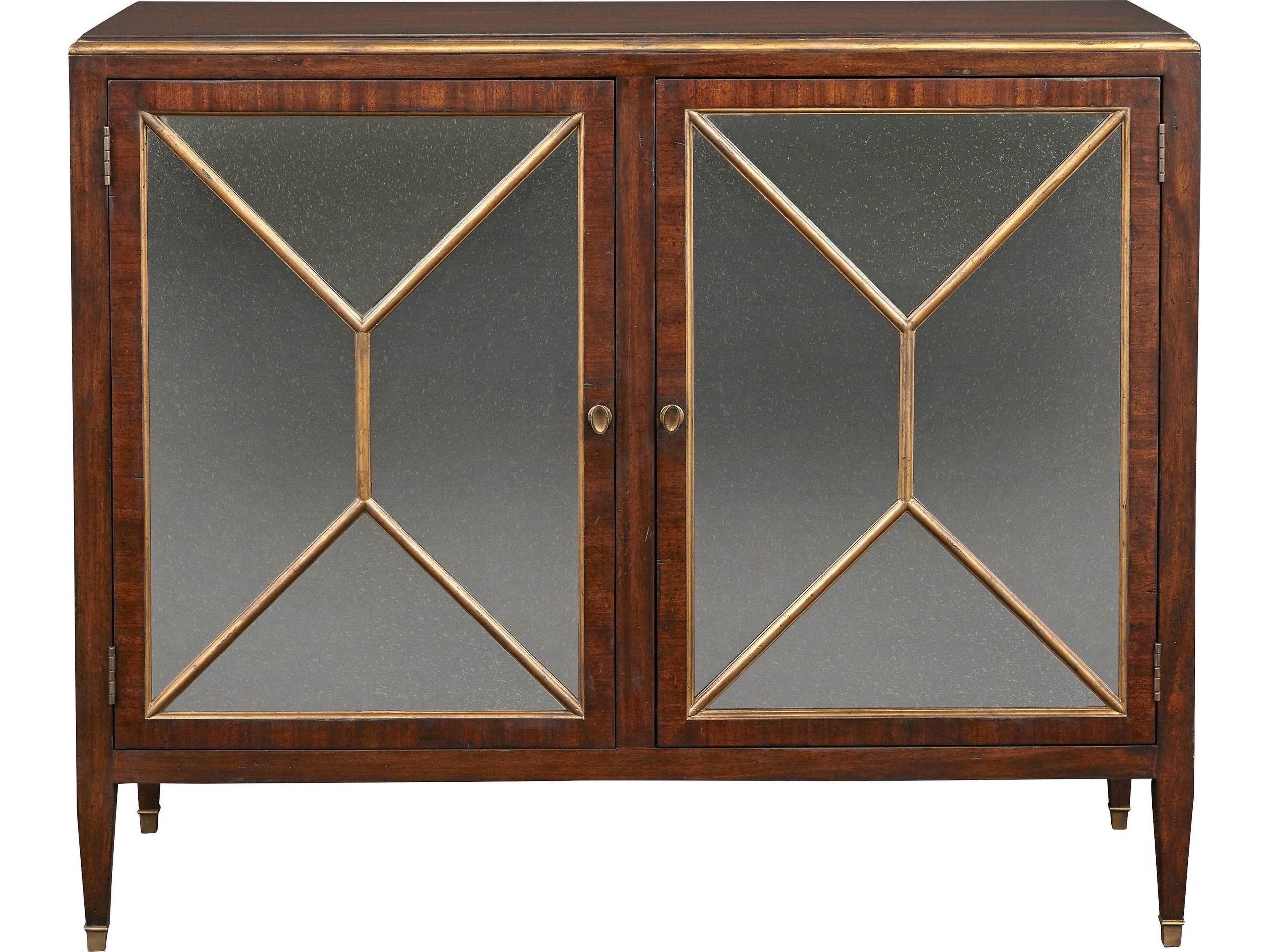 Regency Mahogany Antique Mirror Brown Accent Chest