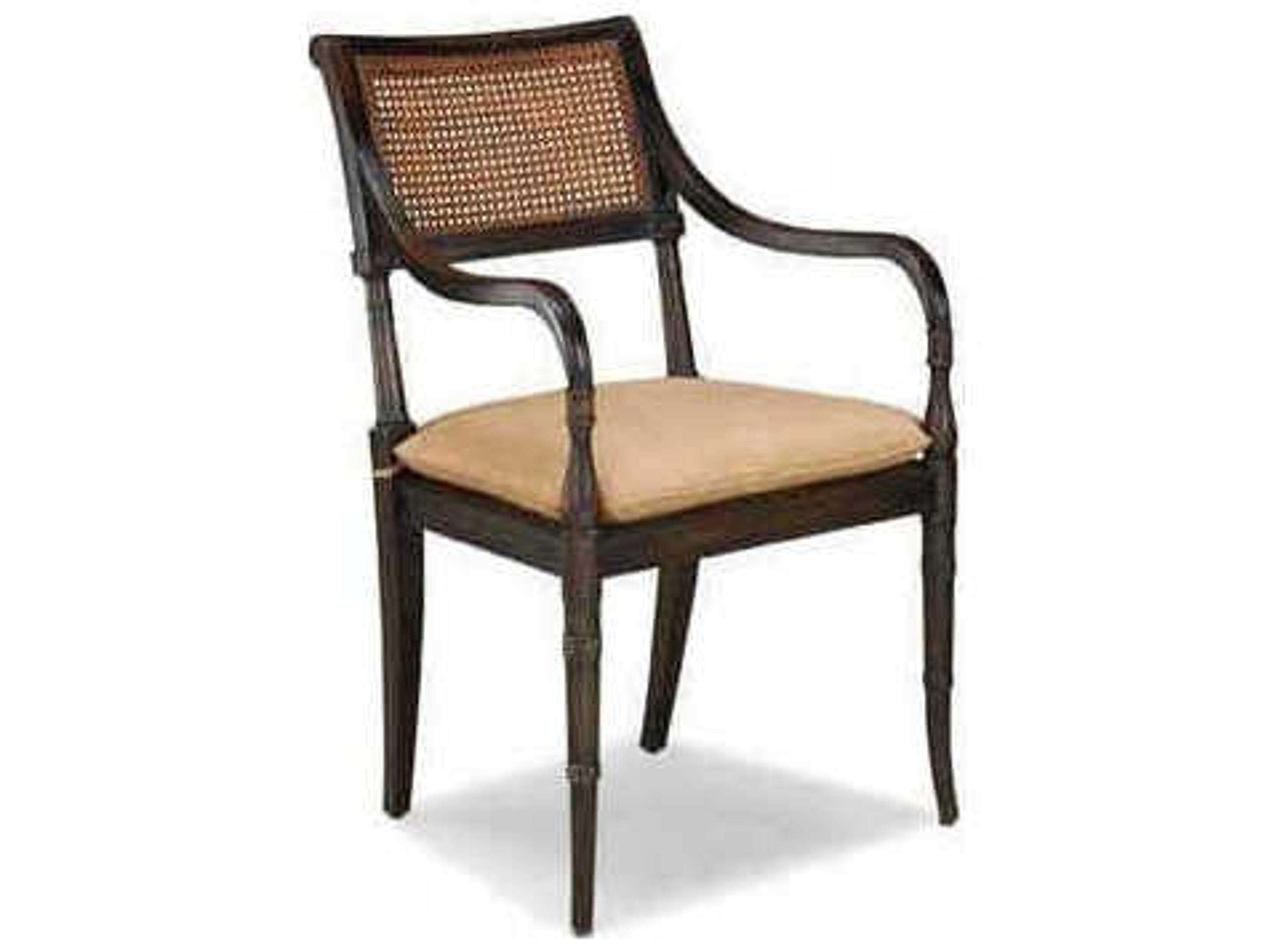 Regency Brown Upholstered Arm Dining Chair
