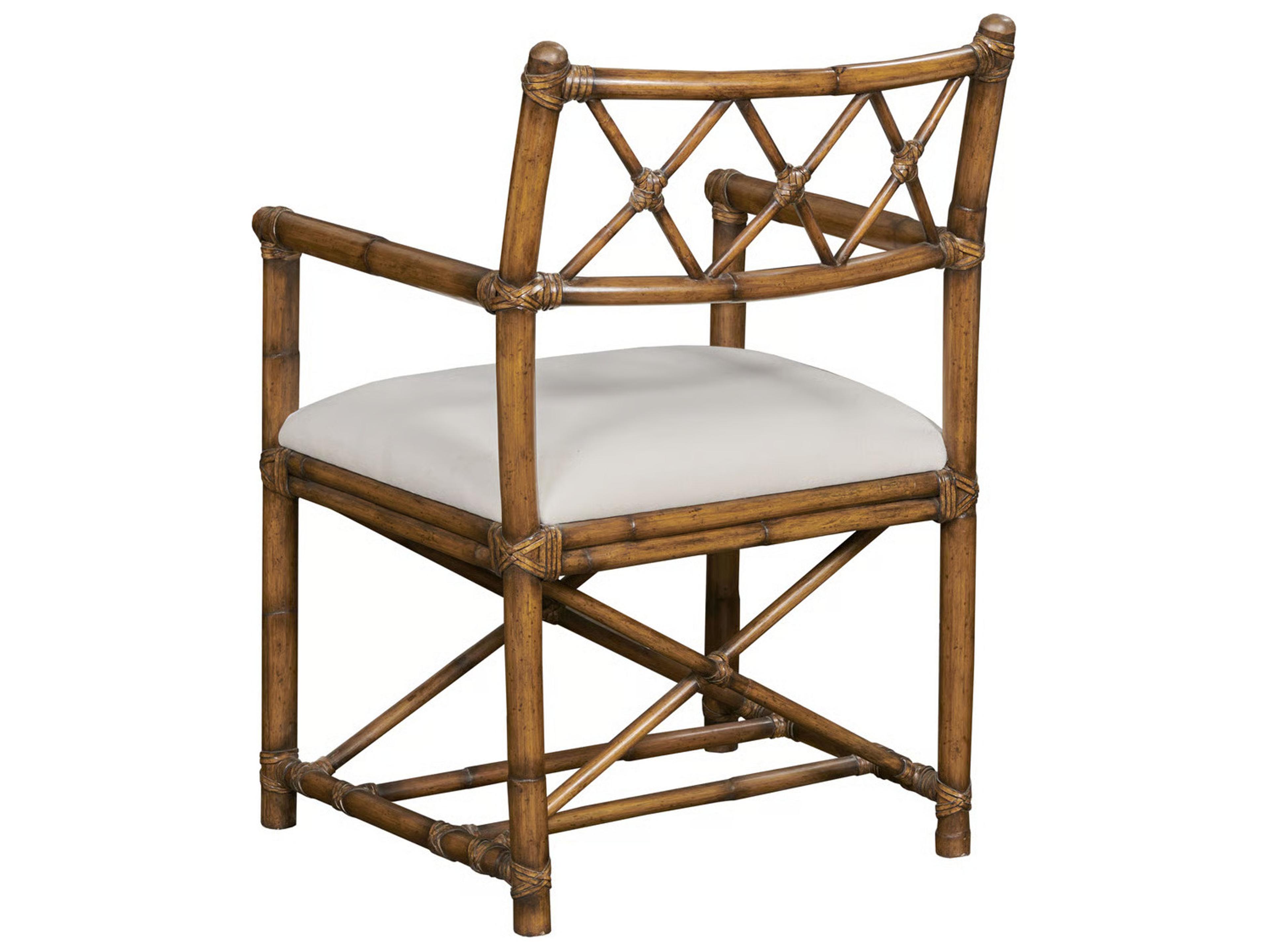Port Eliot Bamboo Wood Brown Arm Dining Chair