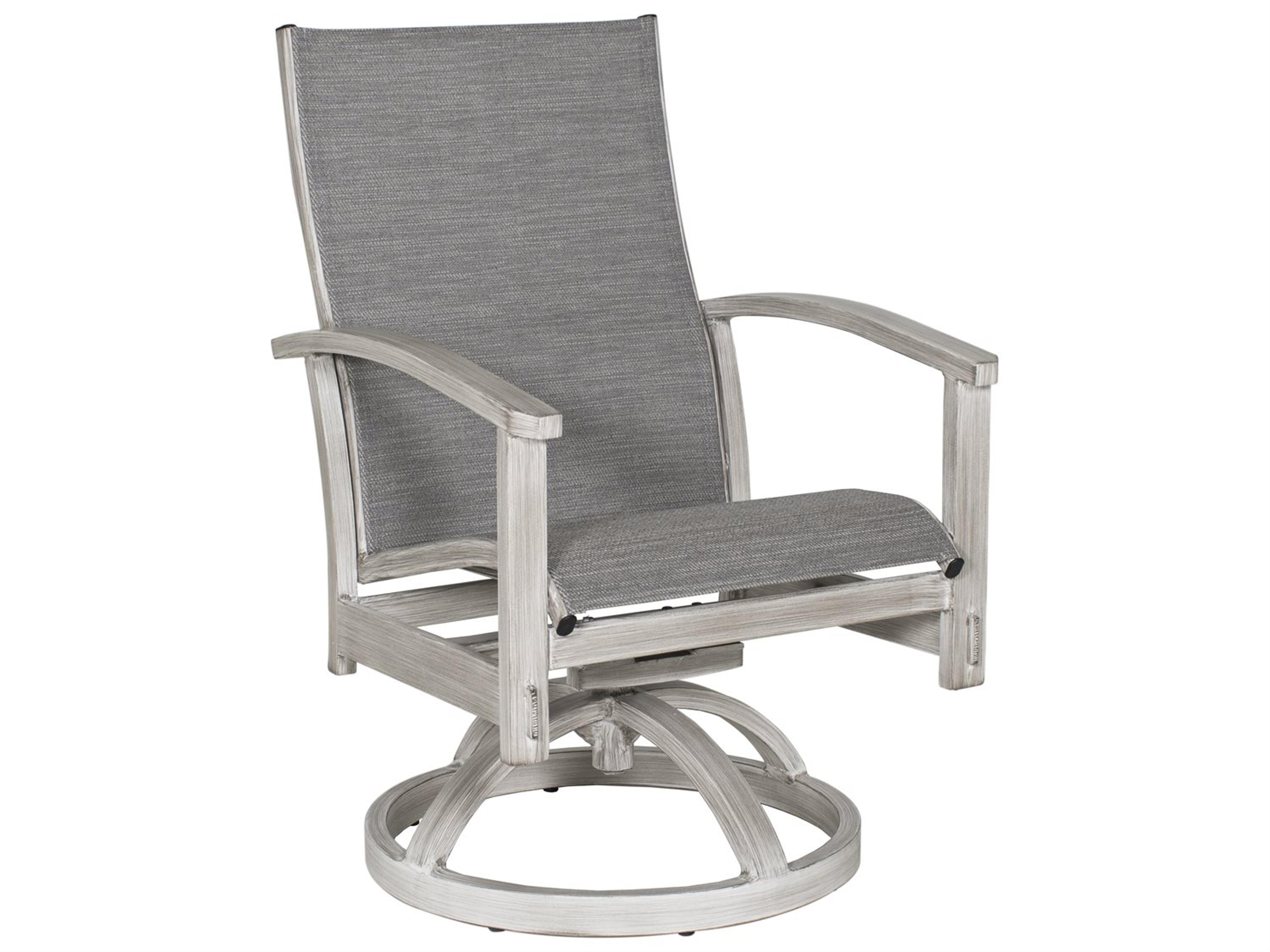 Biltmore Antler Hill Sling Dining Aluminum Swivel Rocker Outdoor Patio Dining Arm Chair