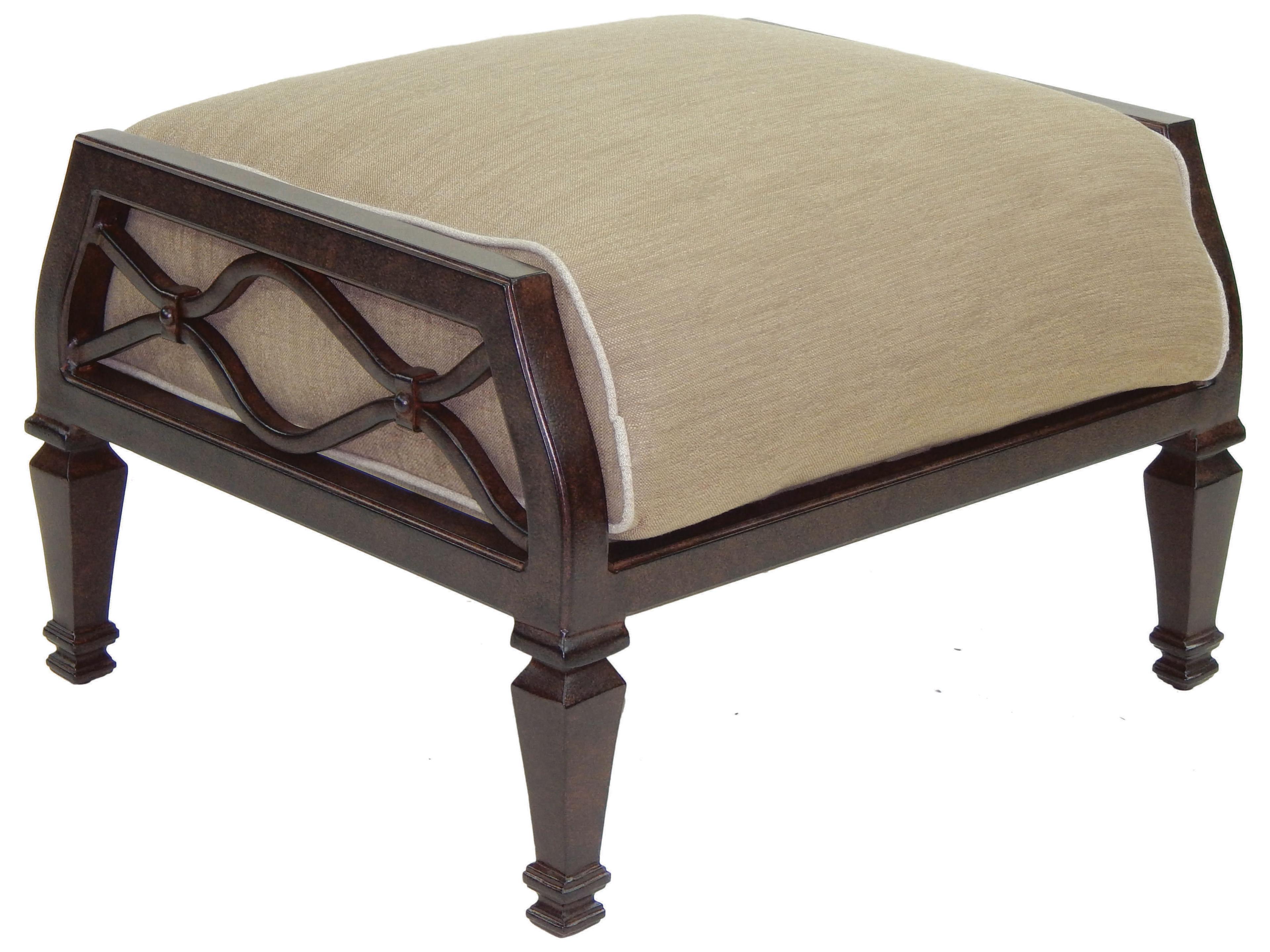 Villa Bianca Deep Seating Cast Aluminum Patio Ottoman