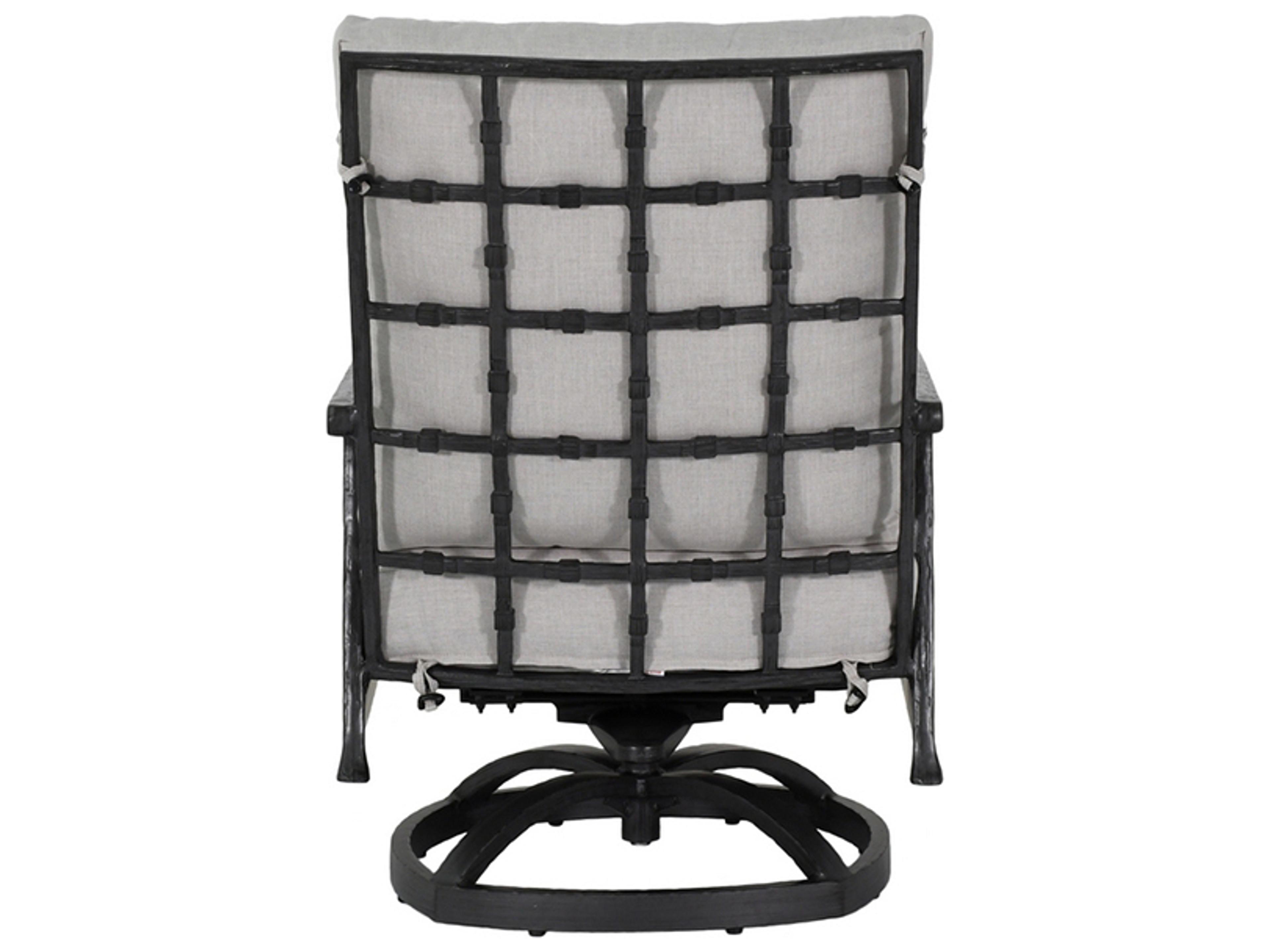 Castelle Marquis Deep Seating Aluminum High Back Swivel Rocker Patio Lounge Chair