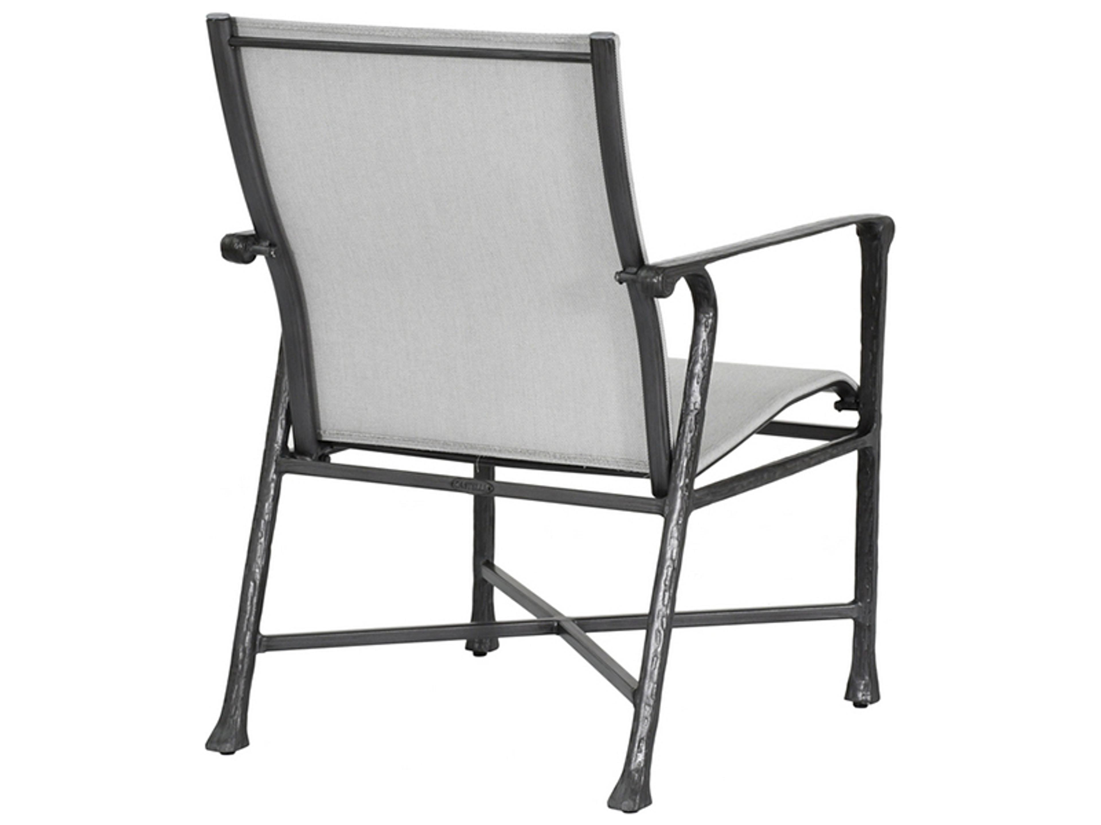 Castelle Marquis Sling Dining Aluminum Patio Dining Arm Chair