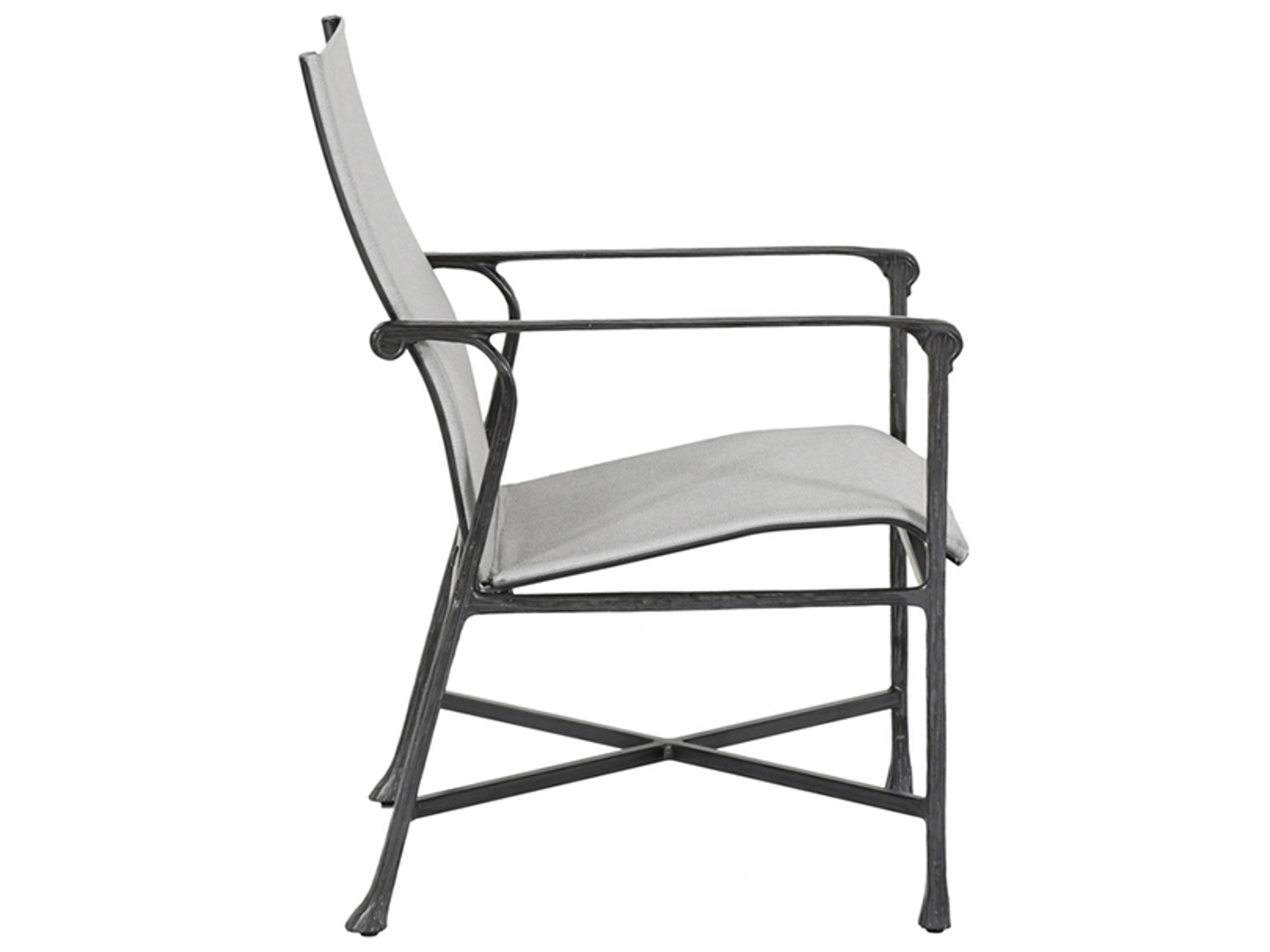 Castelle Marquis Sling Dining Aluminum Patio Dining Arm Chair