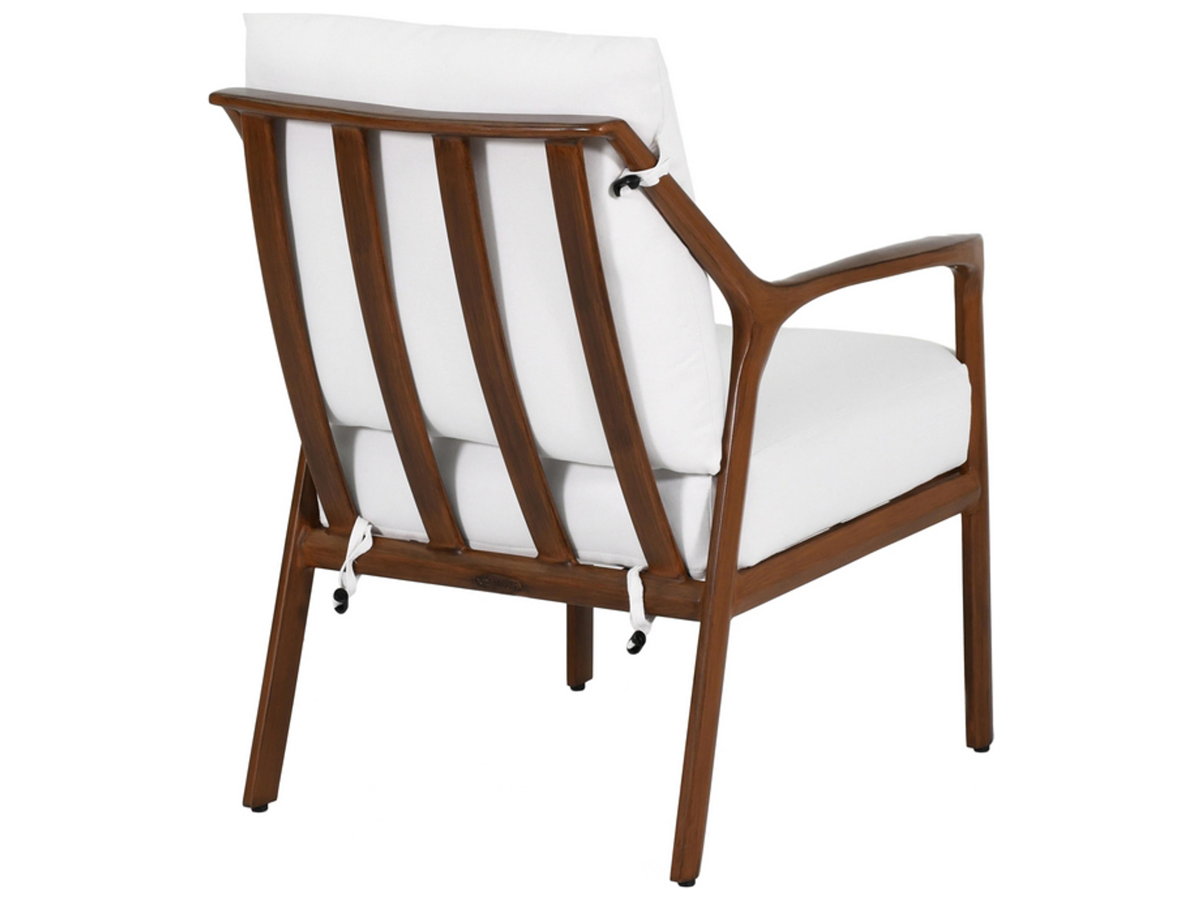 Castelle Berkeley Cushion Dining Aluminum Outdoor Patio Dining Arm Chair