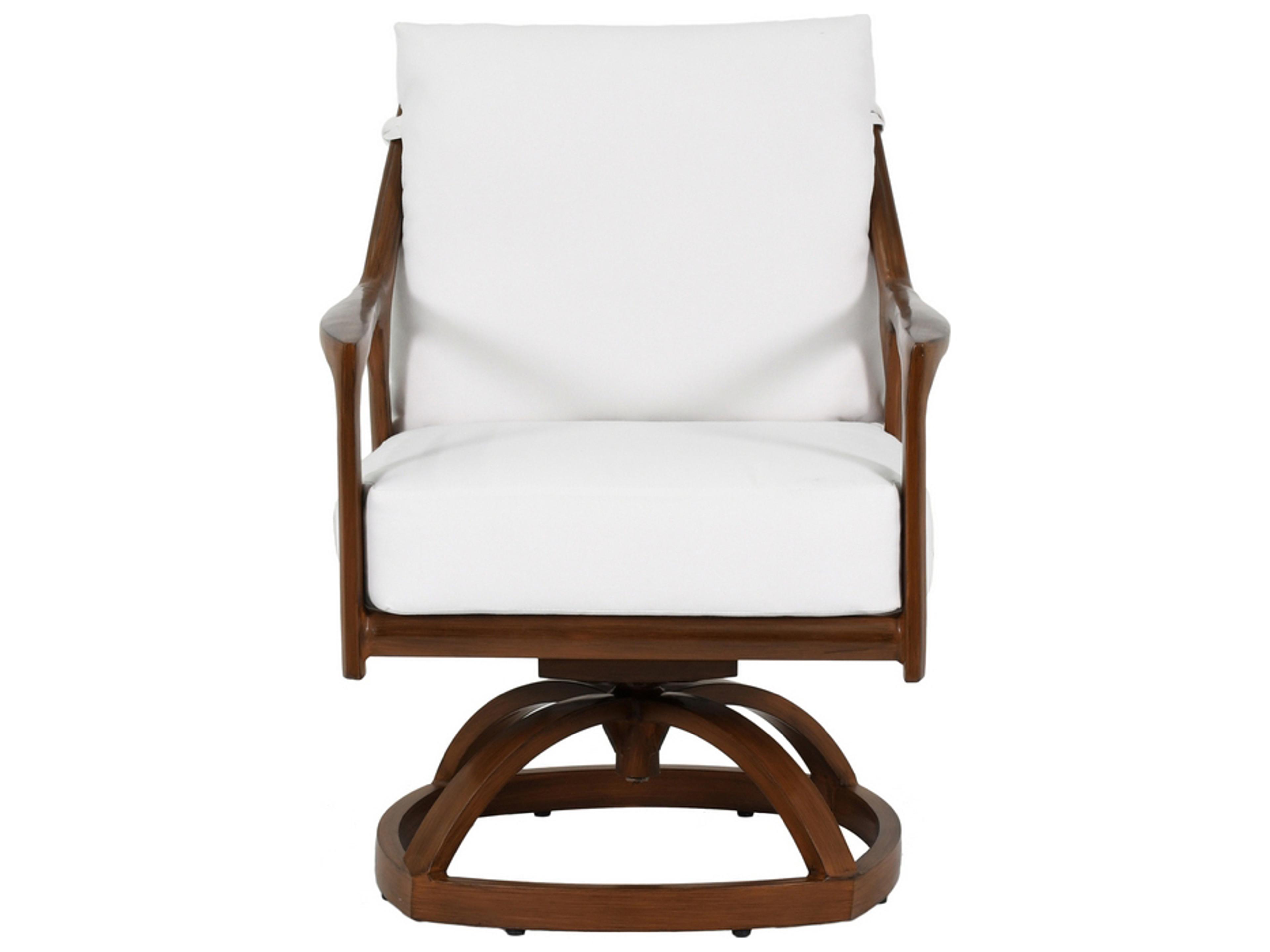 Castelle Berkeley Cushion Dining Aluminum Swivel Rocker Patio Dining Arm Chair