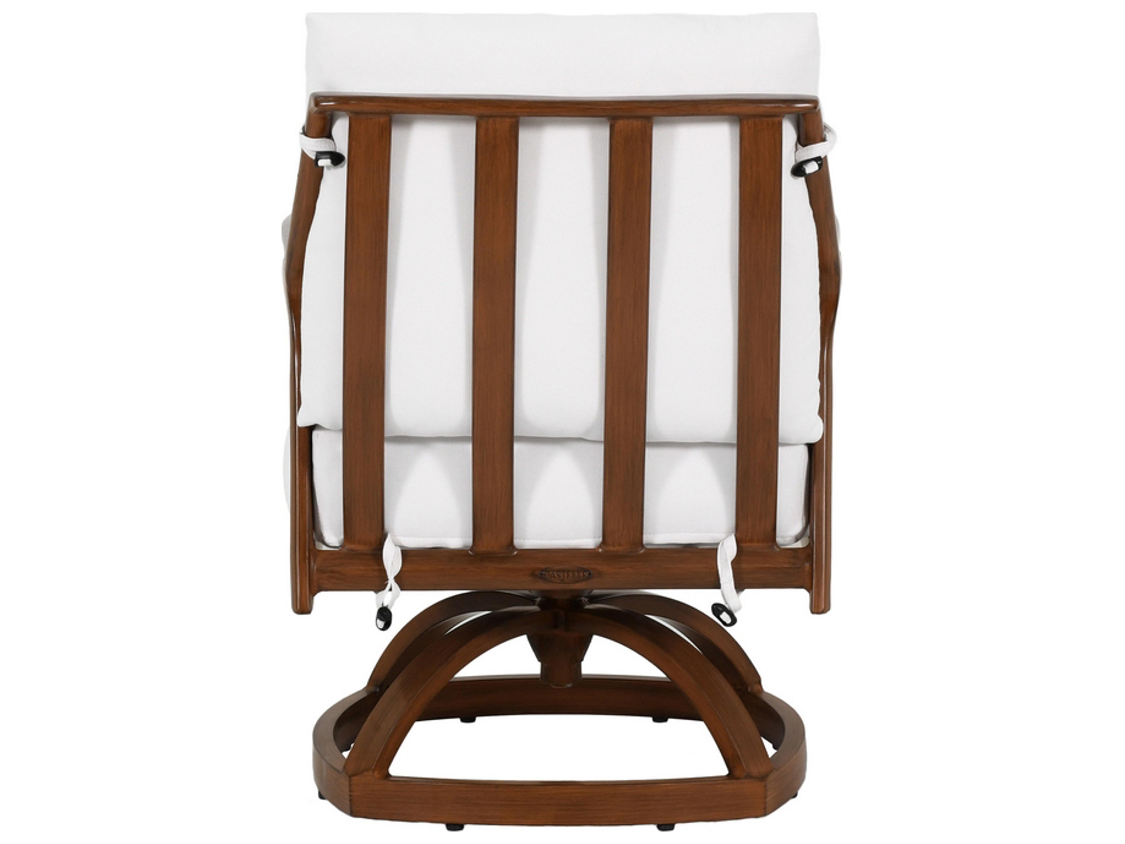 Castelle Berkeley Cushion Dining Aluminum Swivel Rocker Patio Dining Arm Chair