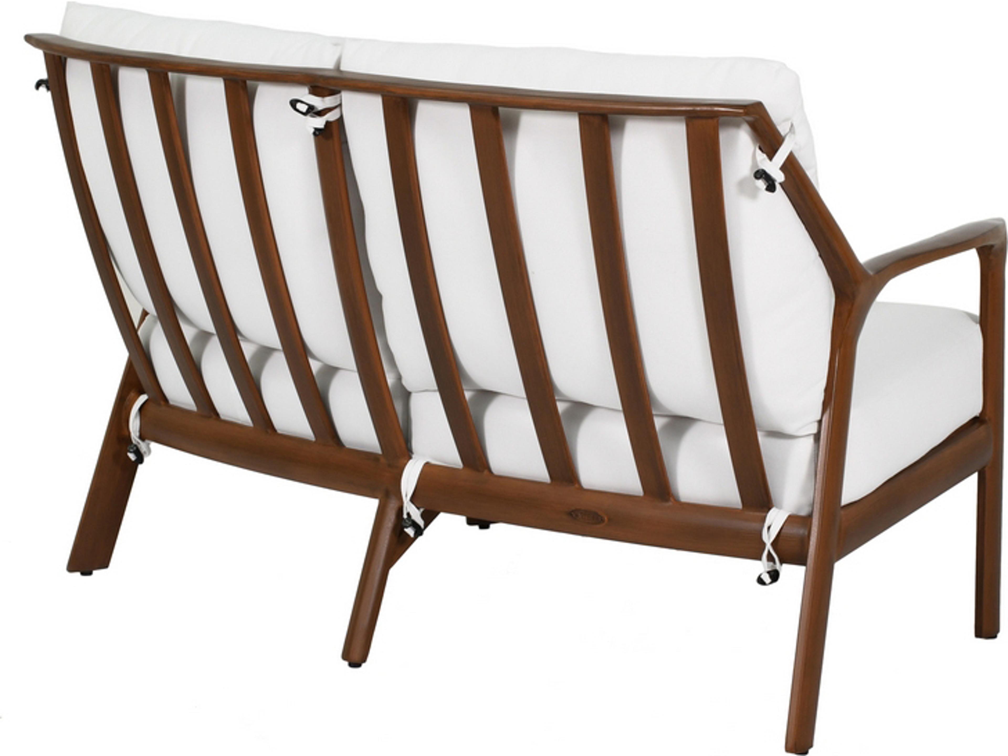 Castelle Berkeley Deep Seating Aluminum Crescent Outdoor Loveseat