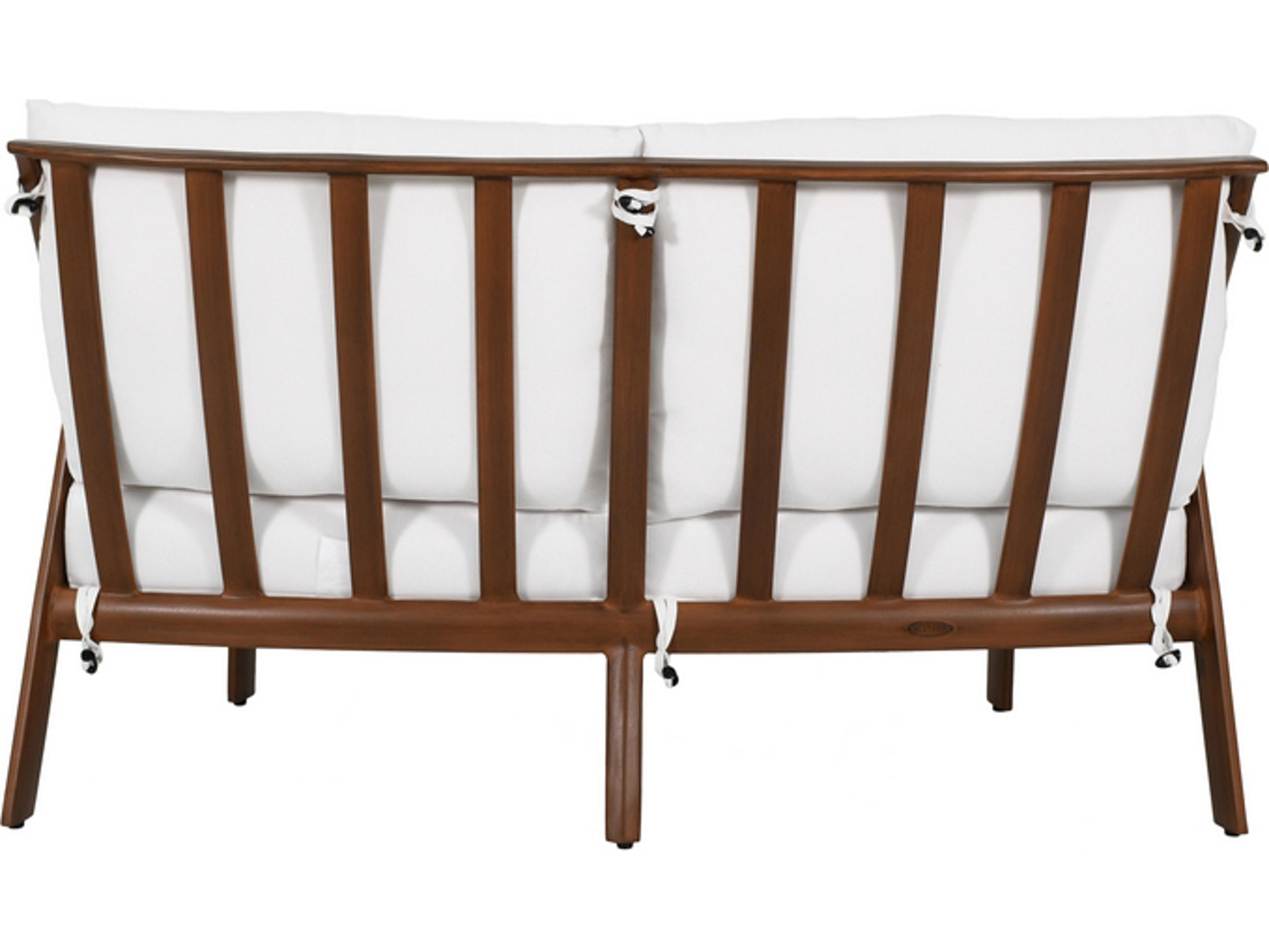 Castelle Berkeley Deep Seating Aluminum Crescent Outdoor Loveseat