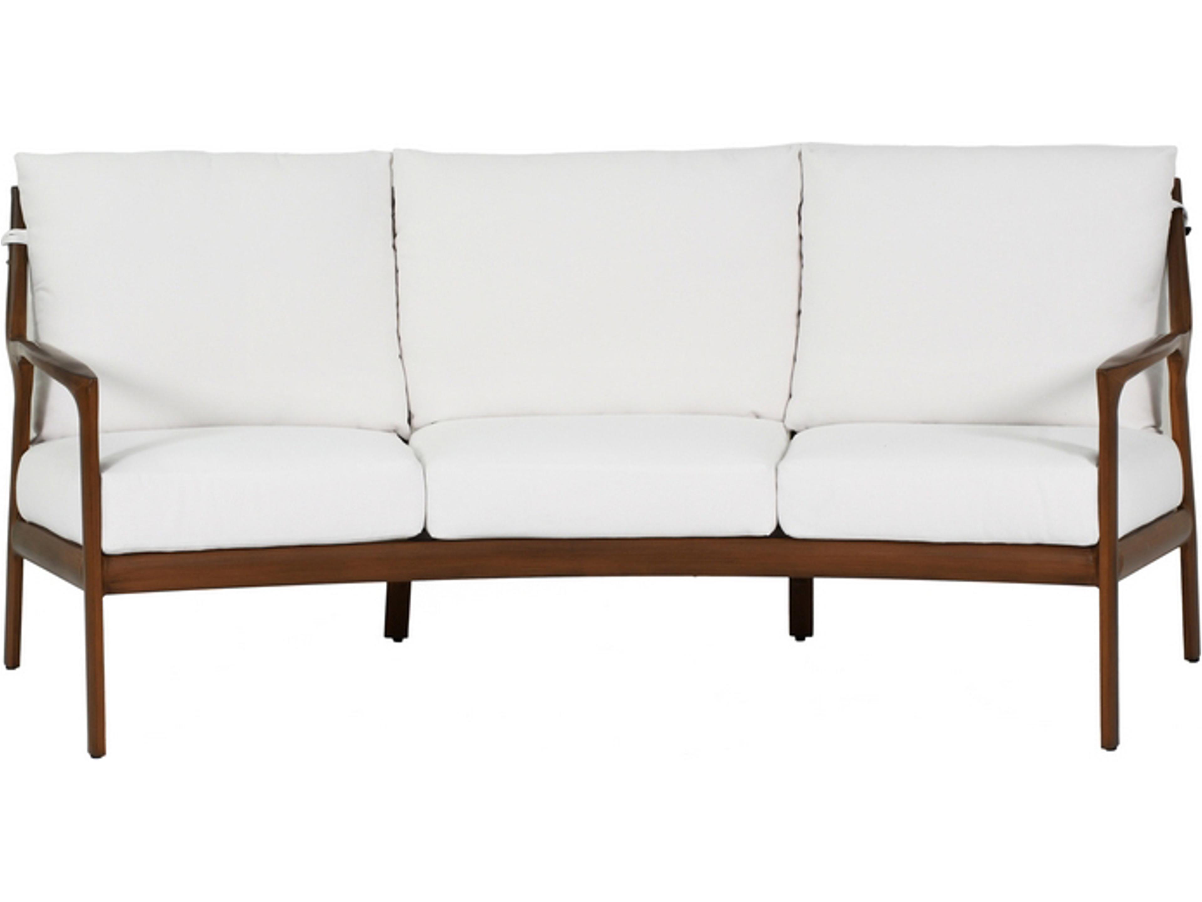 Castelle Berkeley Deep Seating Aluminum Crescent Outdoor Sofa