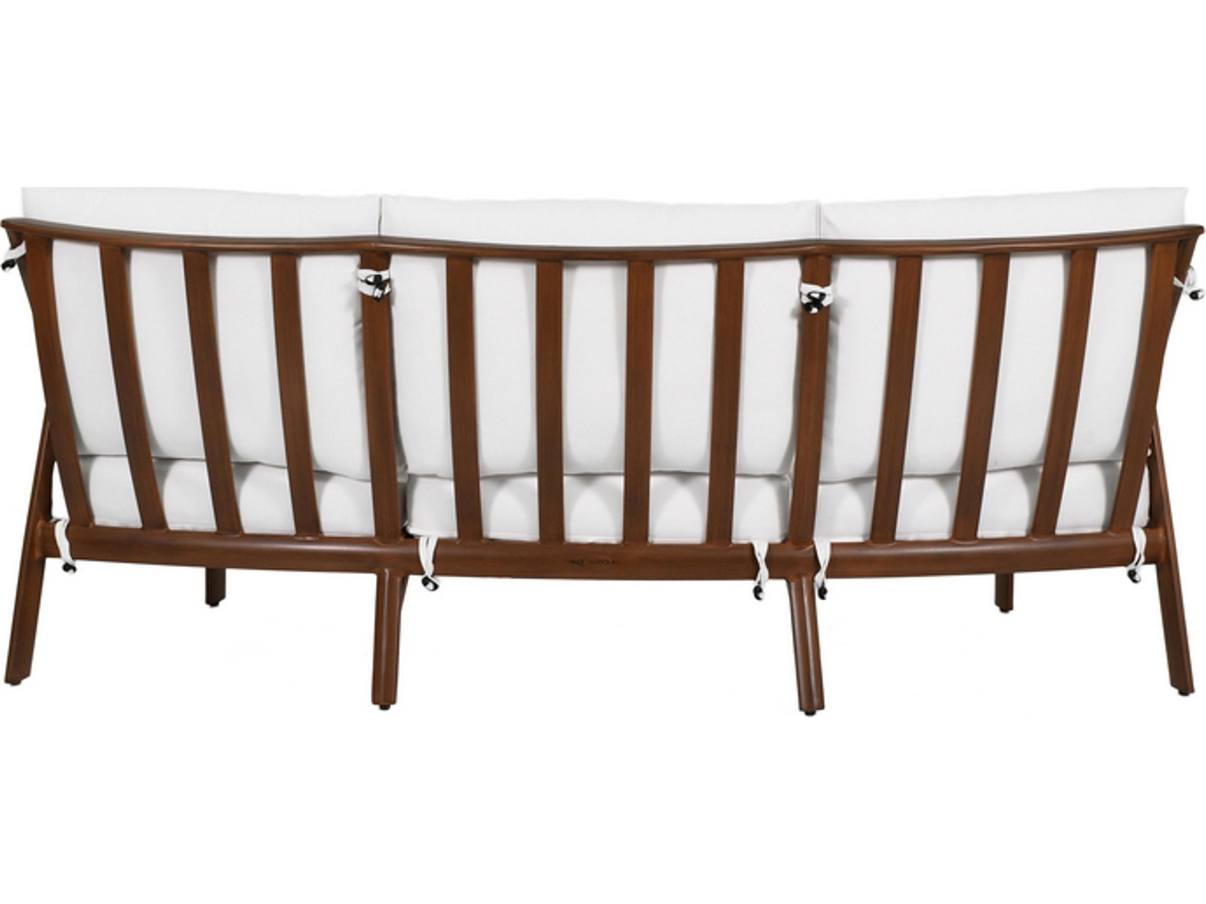 Castelle Berkeley Deep Seating Aluminum Crescent Outdoor Sofa