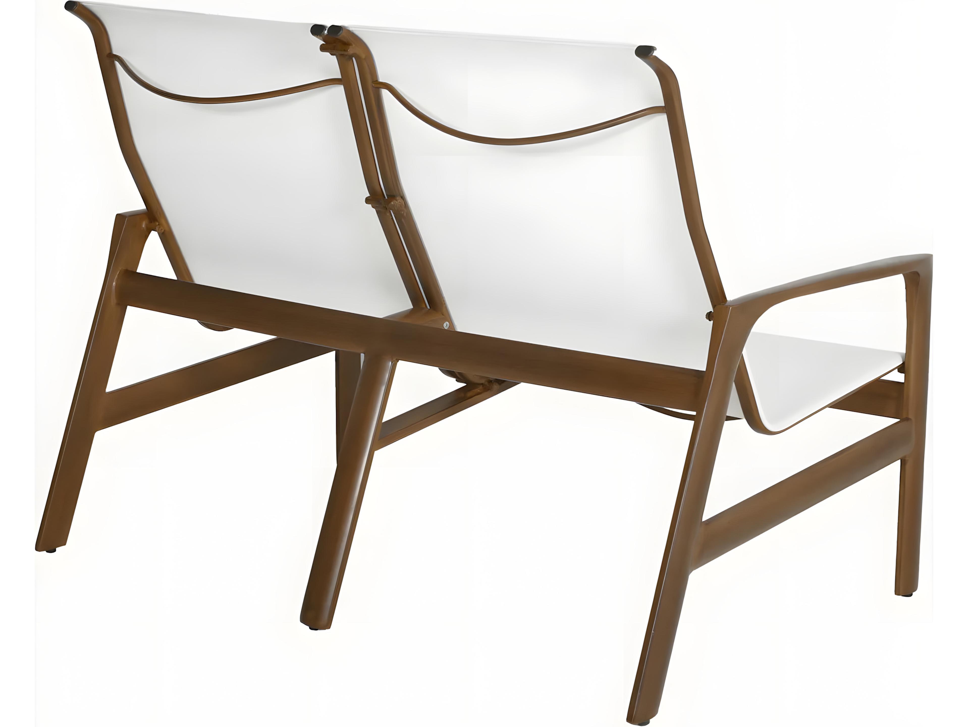 Castelle Berkeley Sling Cast Aluminum Loveseat