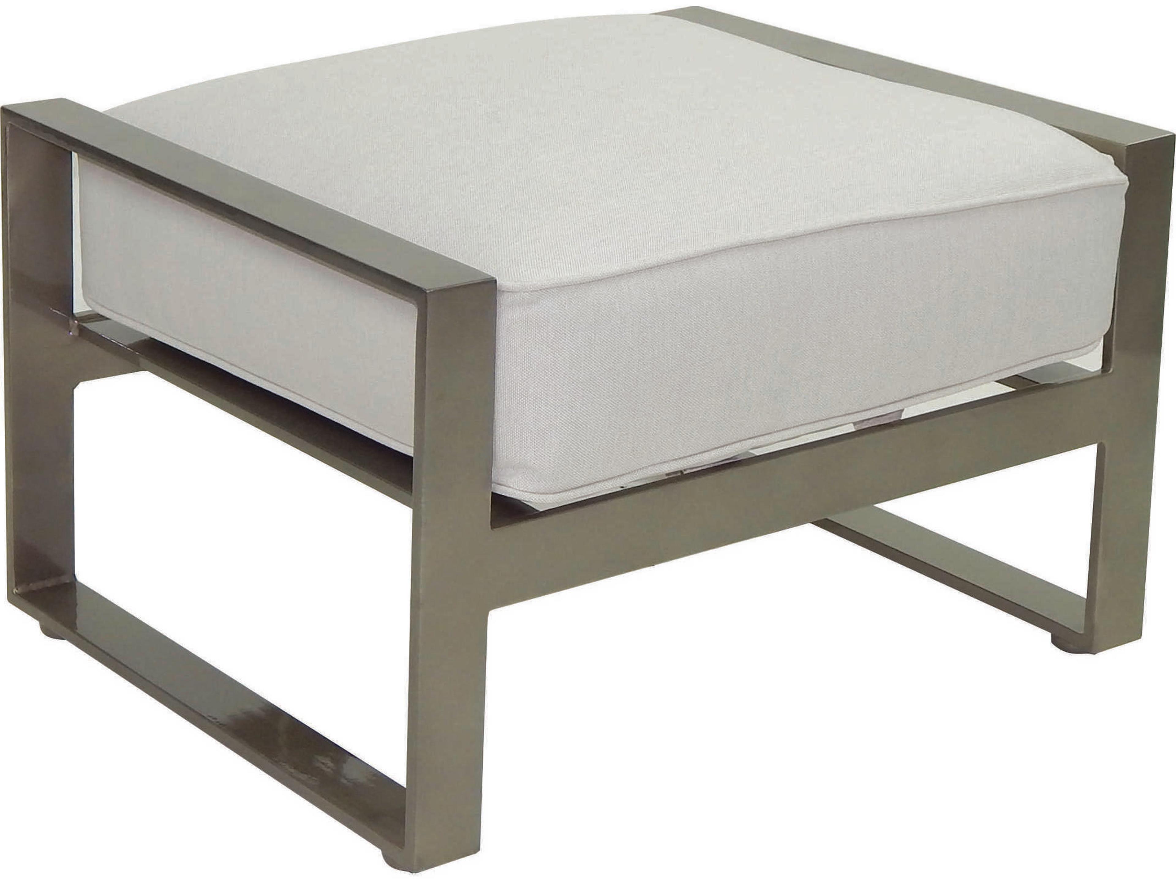 Park Place Deep Seating Cushion Cast Aluminum Outdoor Patio Ottoman