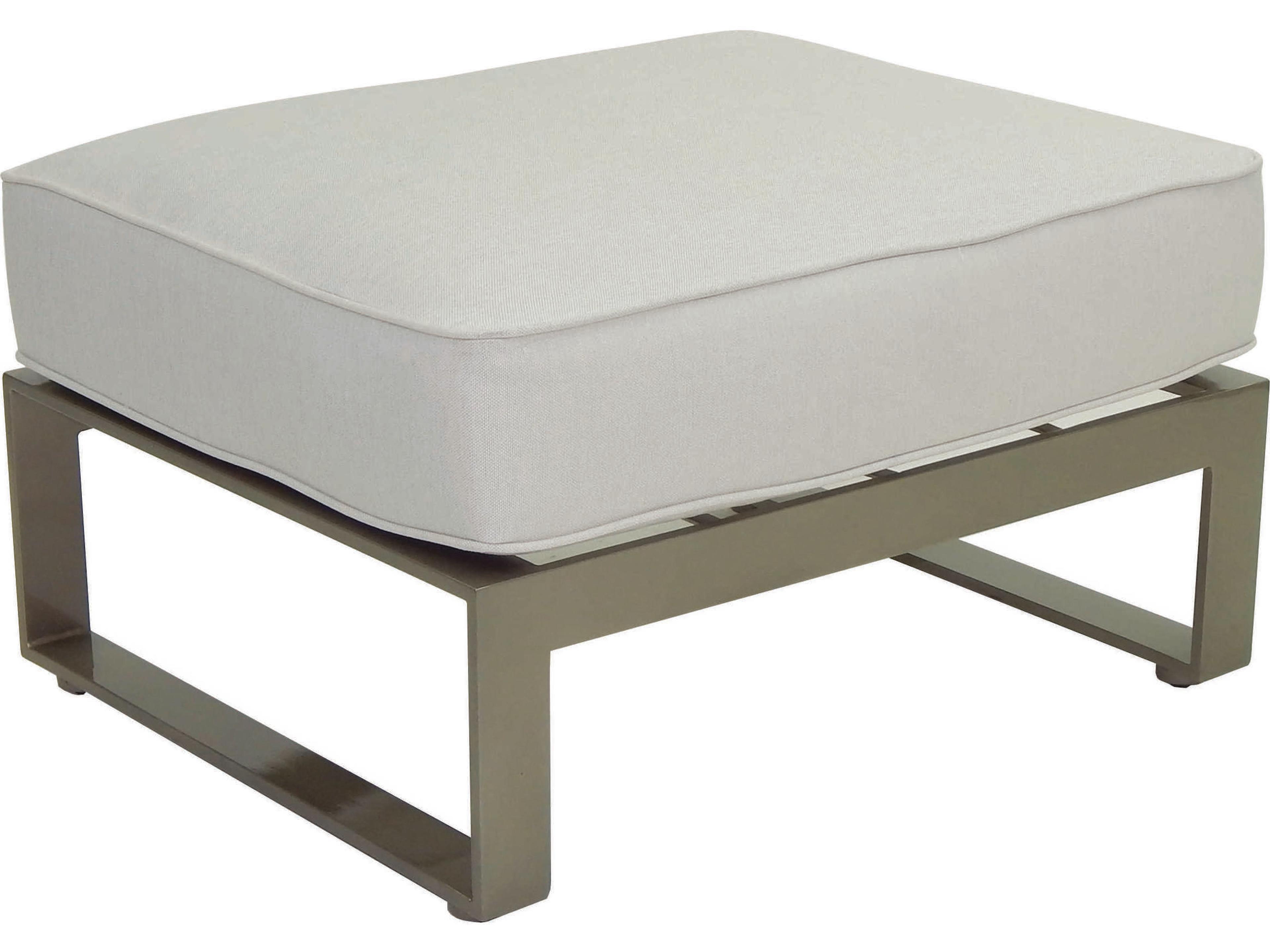 Park Place Sectional Cast Aluminum Lounge Patio Ottoman