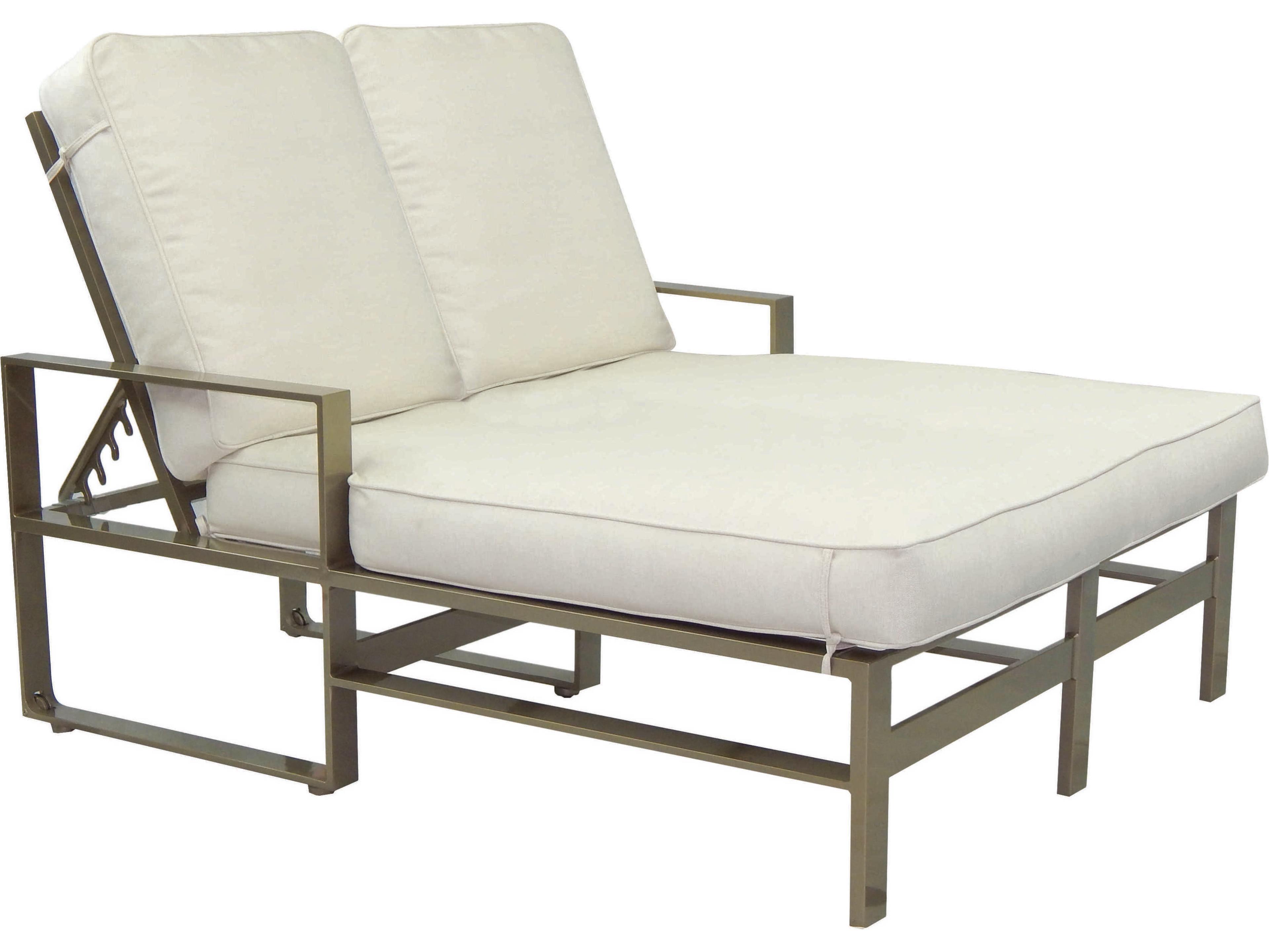 Park Place Cushion Dining Cast Aluminum Adjustable Double Patio Chaise Lounge