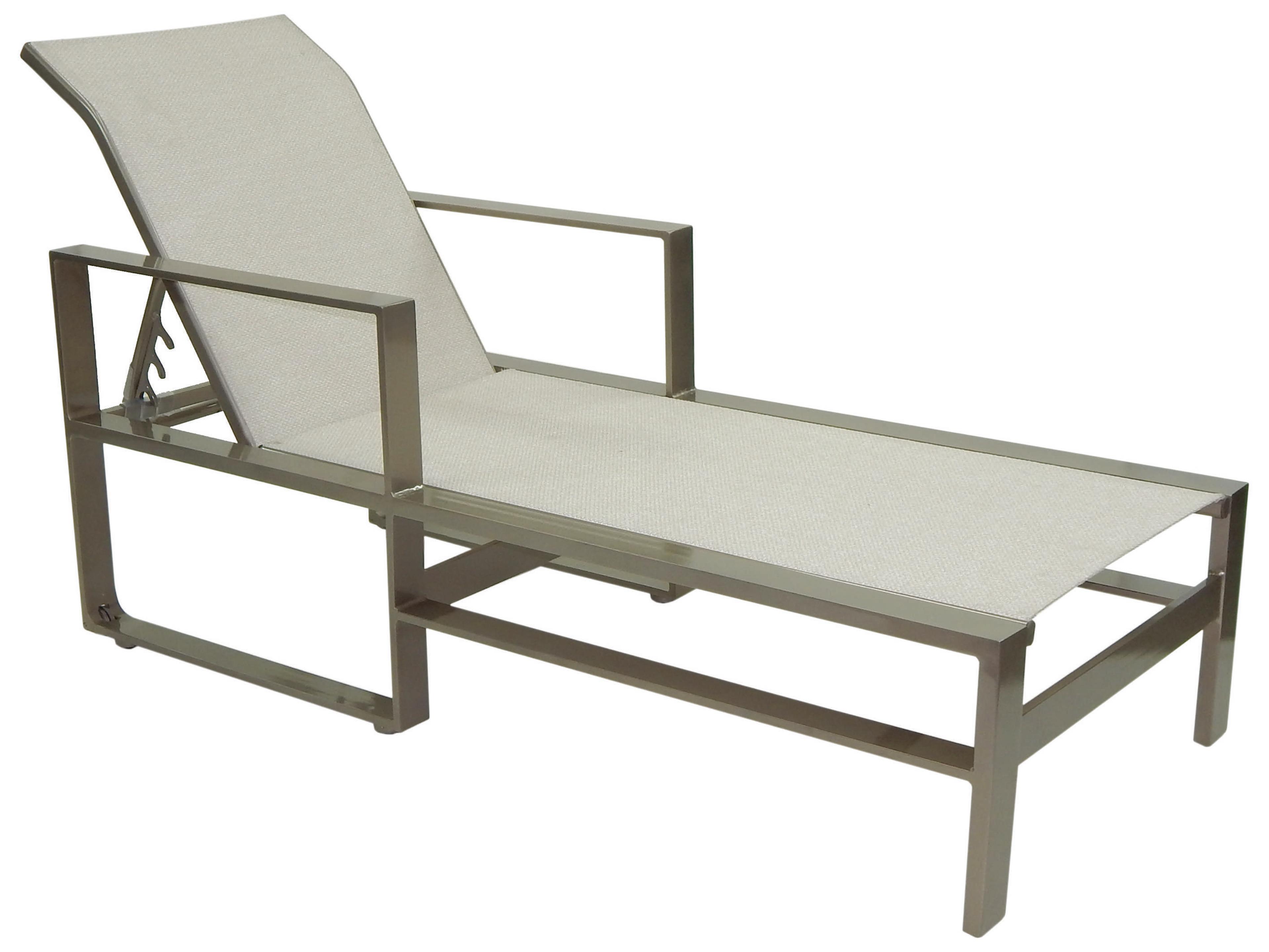 Park Place Sling Dining Cast Aluminum Adjustable Outdoor Chaise Lounge