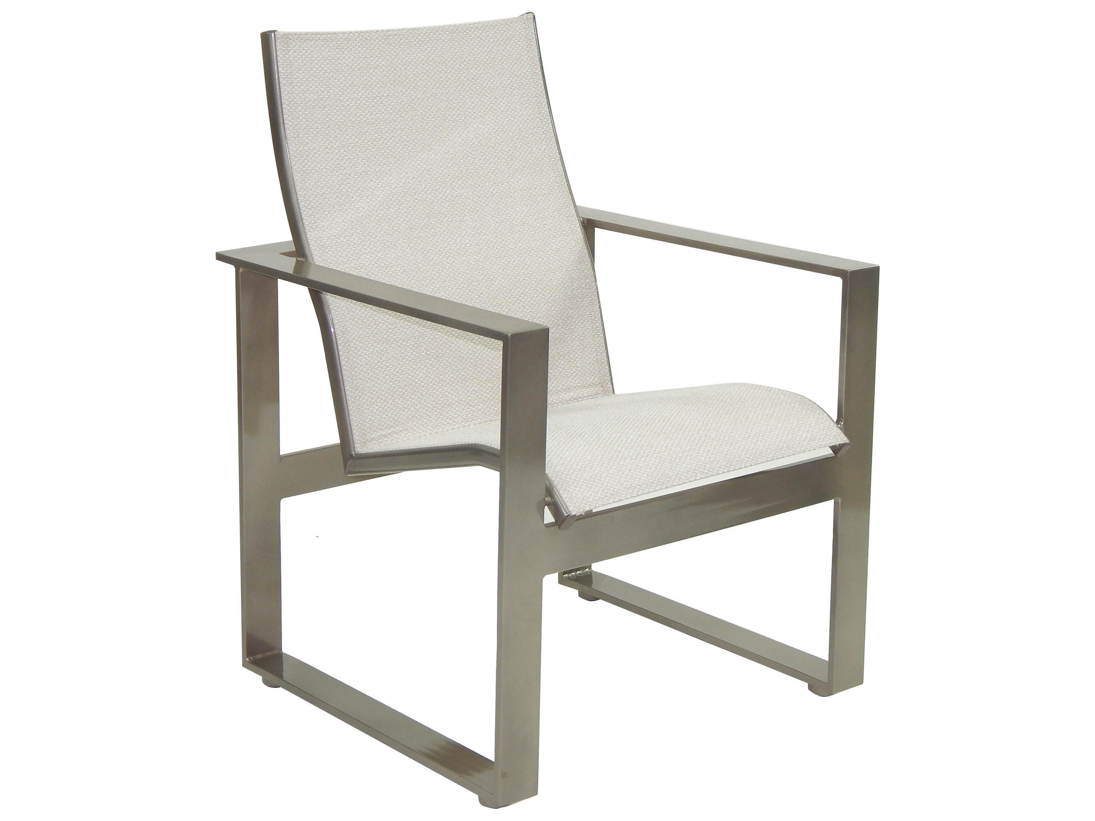 Park Place Sling Dining Cast Aluminum Outdoor Patio Dining Arm Chair