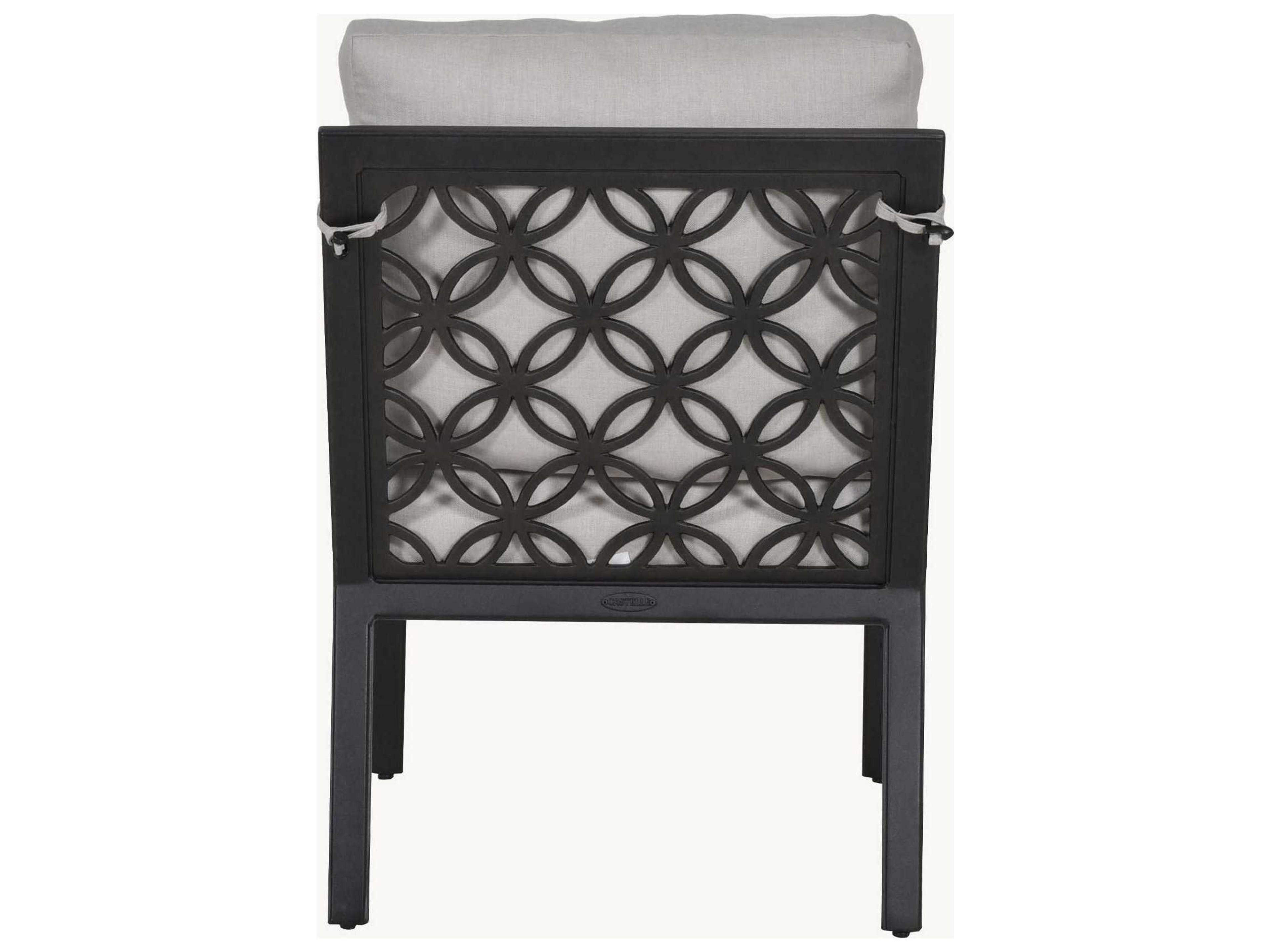 Castelle Saxton Cushion Aluminum Dining Arm Chair