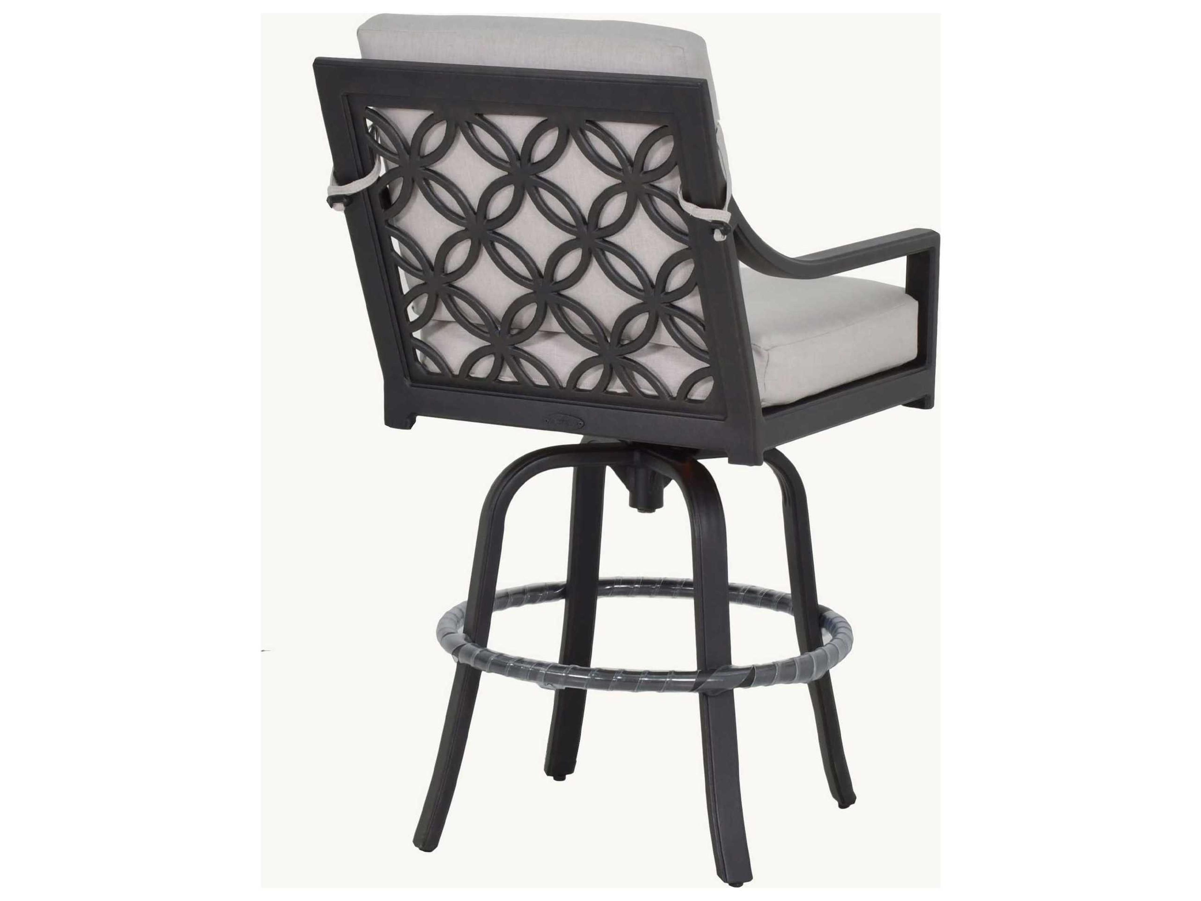 Castelle Saxton Cushion Dining Aluminum Swivel Patio Bar Stool