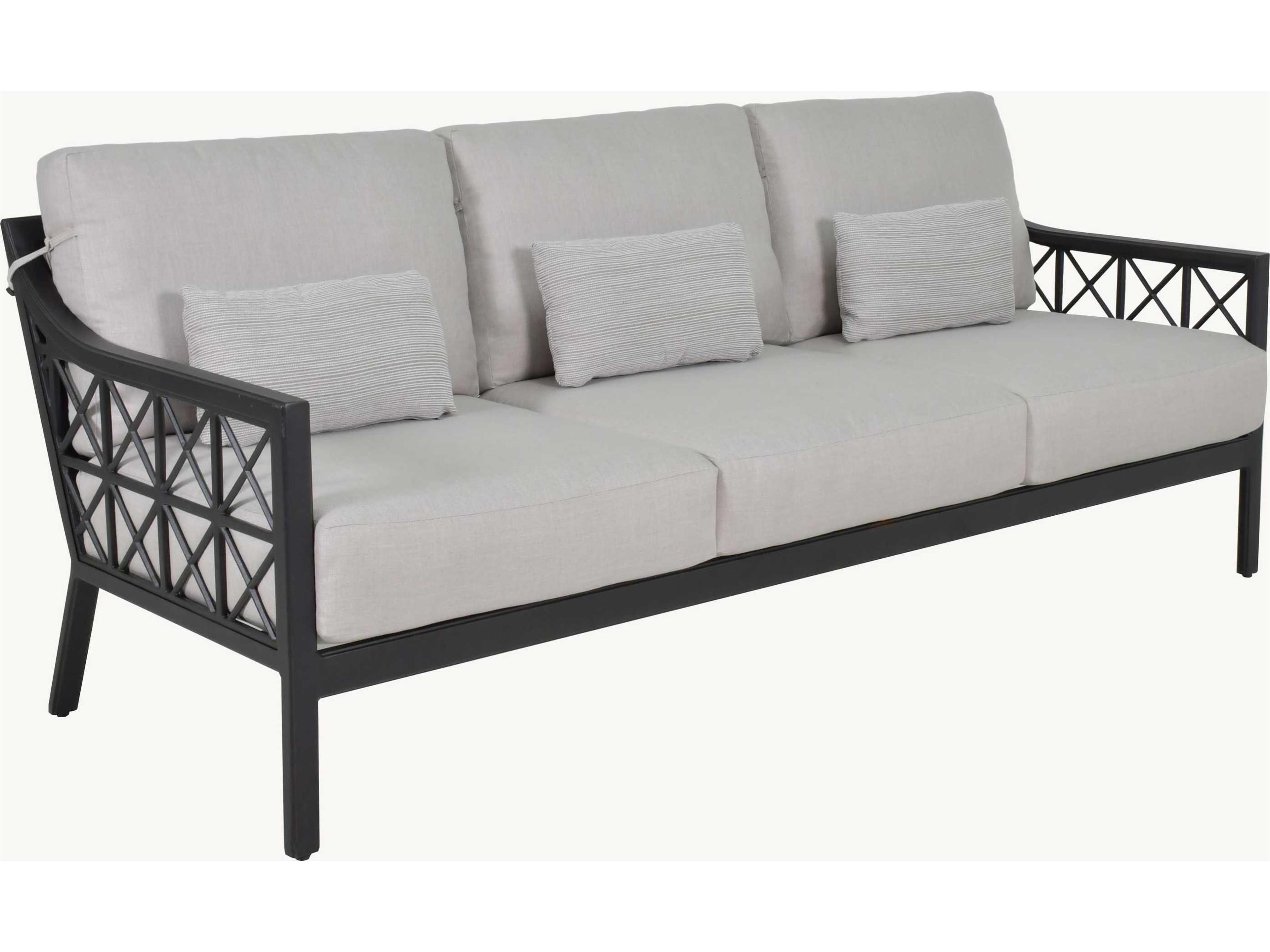 Saxton Deep Seating Aluminum Patio Sofa