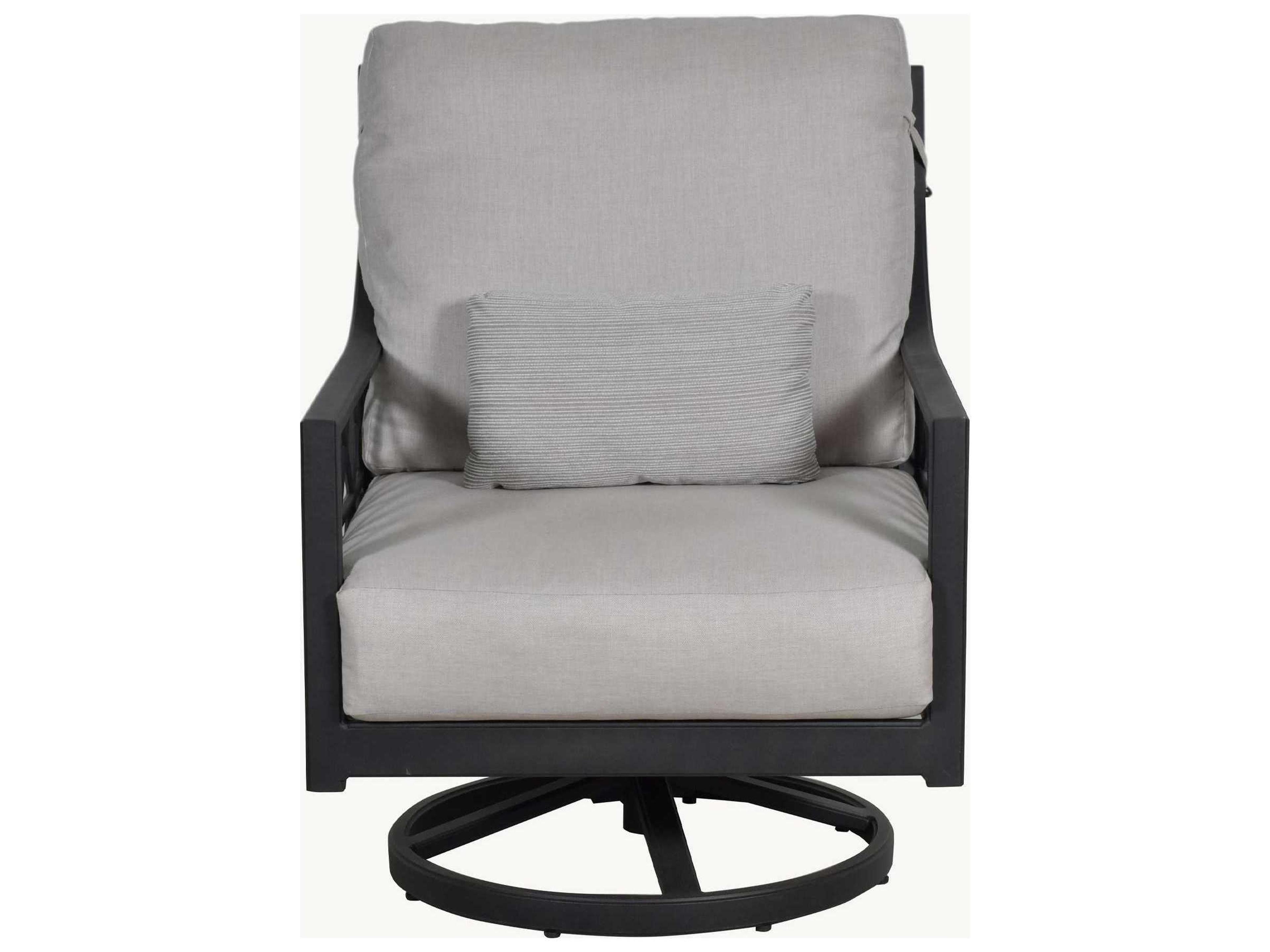 Castelle Saxton Deep Seating Aluminum High Back Swivel Rocker Outdoor Lounge Chair