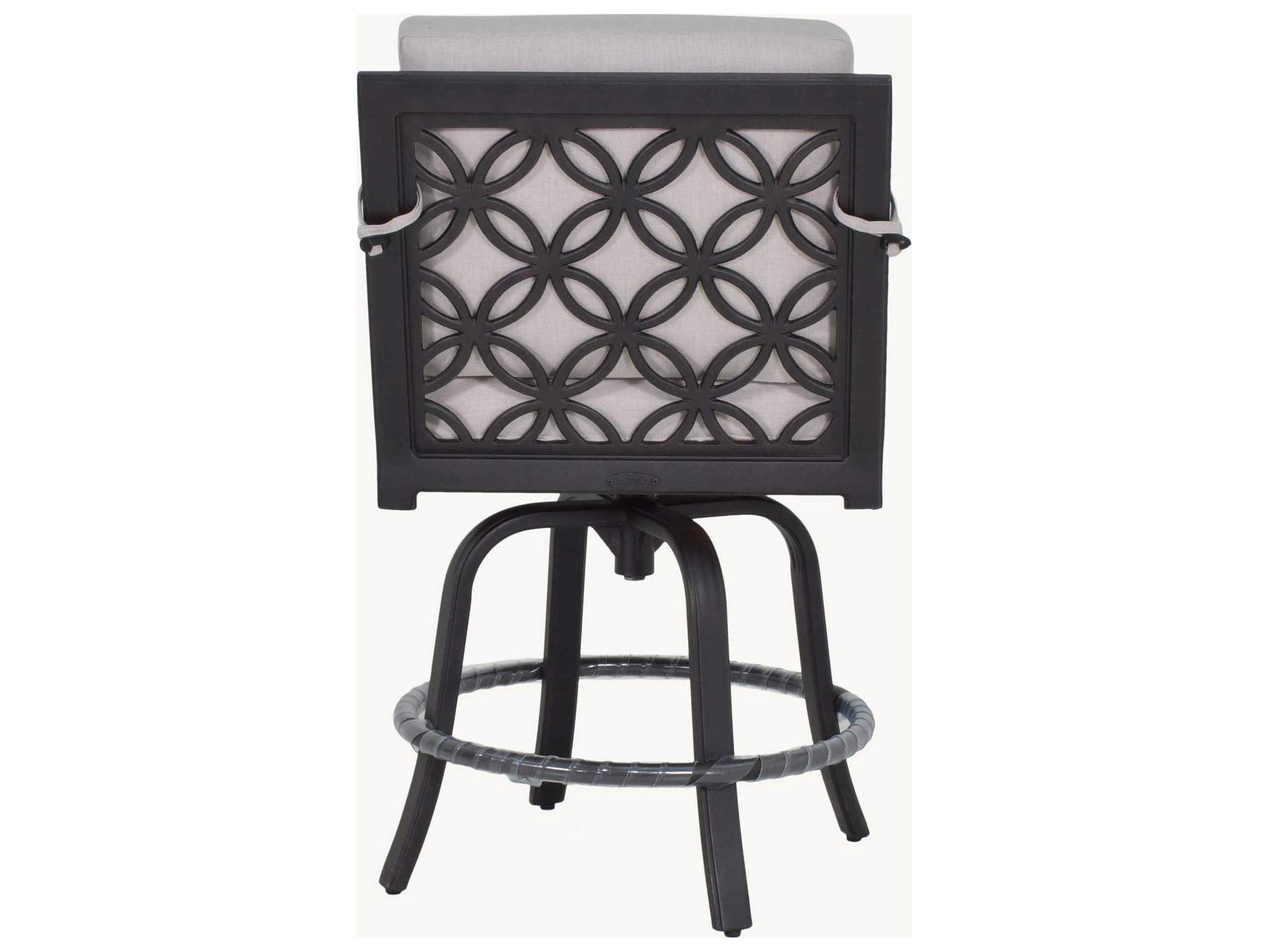 Castelle Saxton Cushion Dining Aluminum Swivel Outdoor Patio Counter Stool