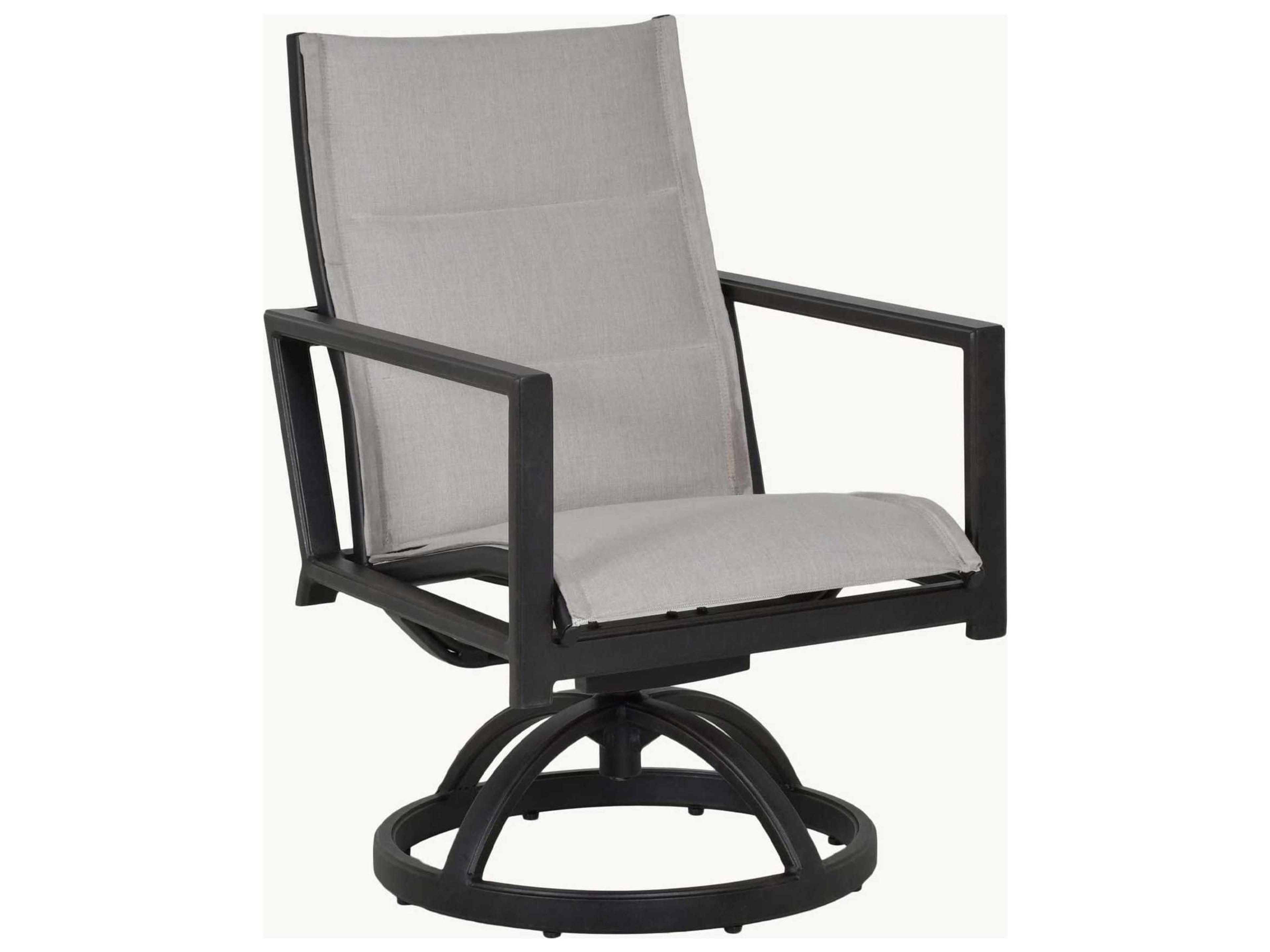 Saxton Sling Aluminum Swivel Rocker Outdoor Patio Dining Arm Chair