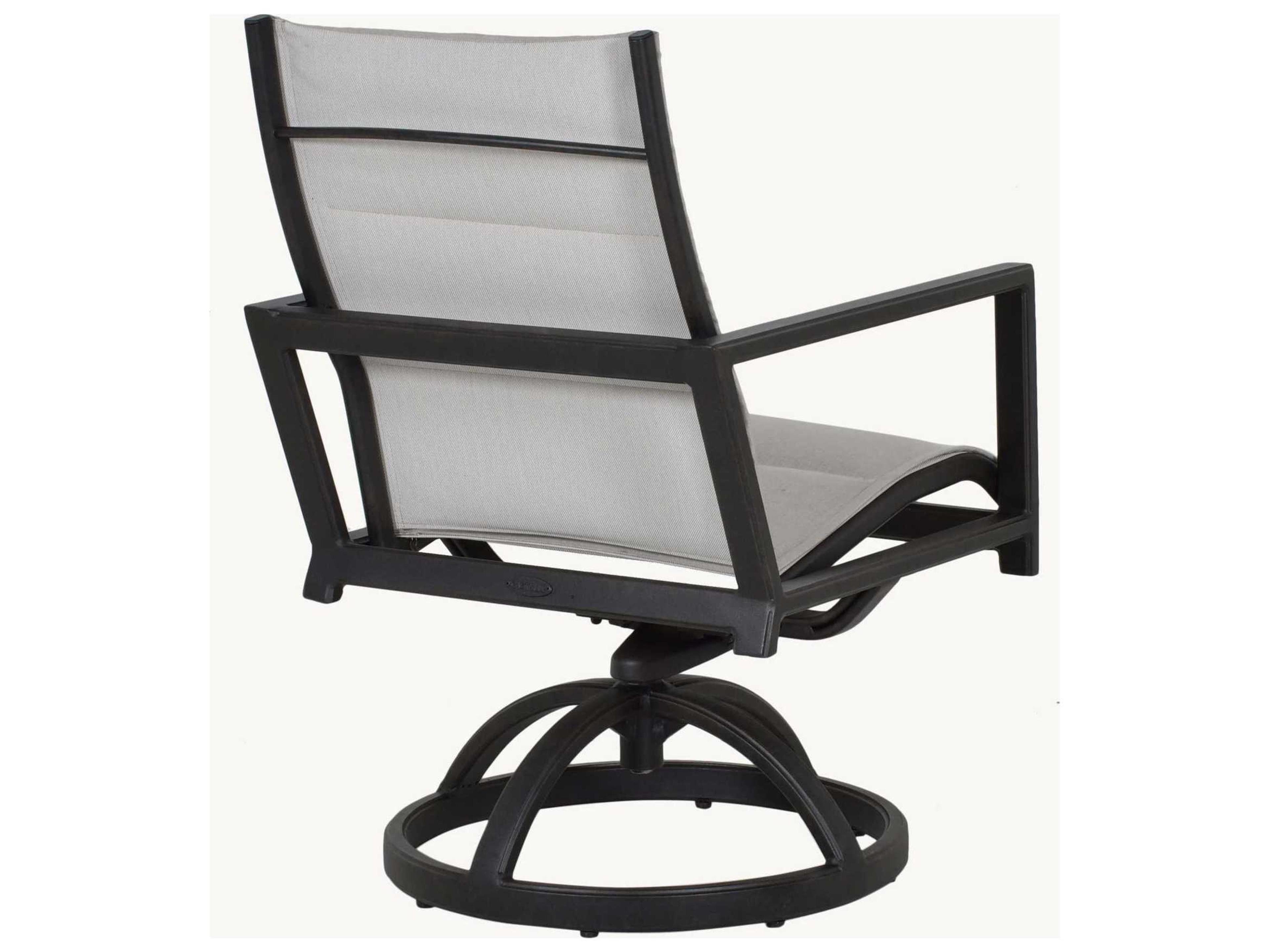 Castelle Saxton Sling Aluminum Swivel Rocker Outdoor Patio Dining Arm Chair