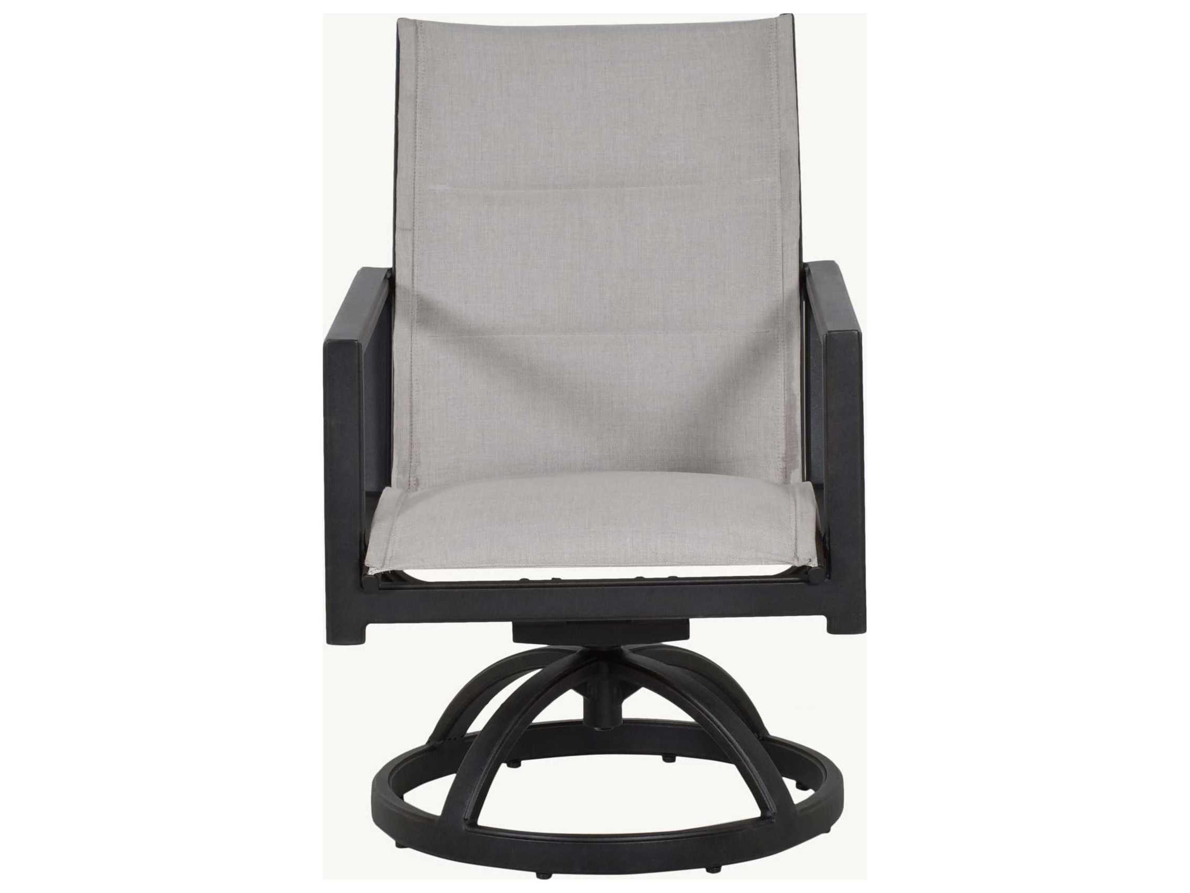 Castelle Saxton Sling Aluminum Swivel Rocker Outdoor Patio Dining Arm Chair