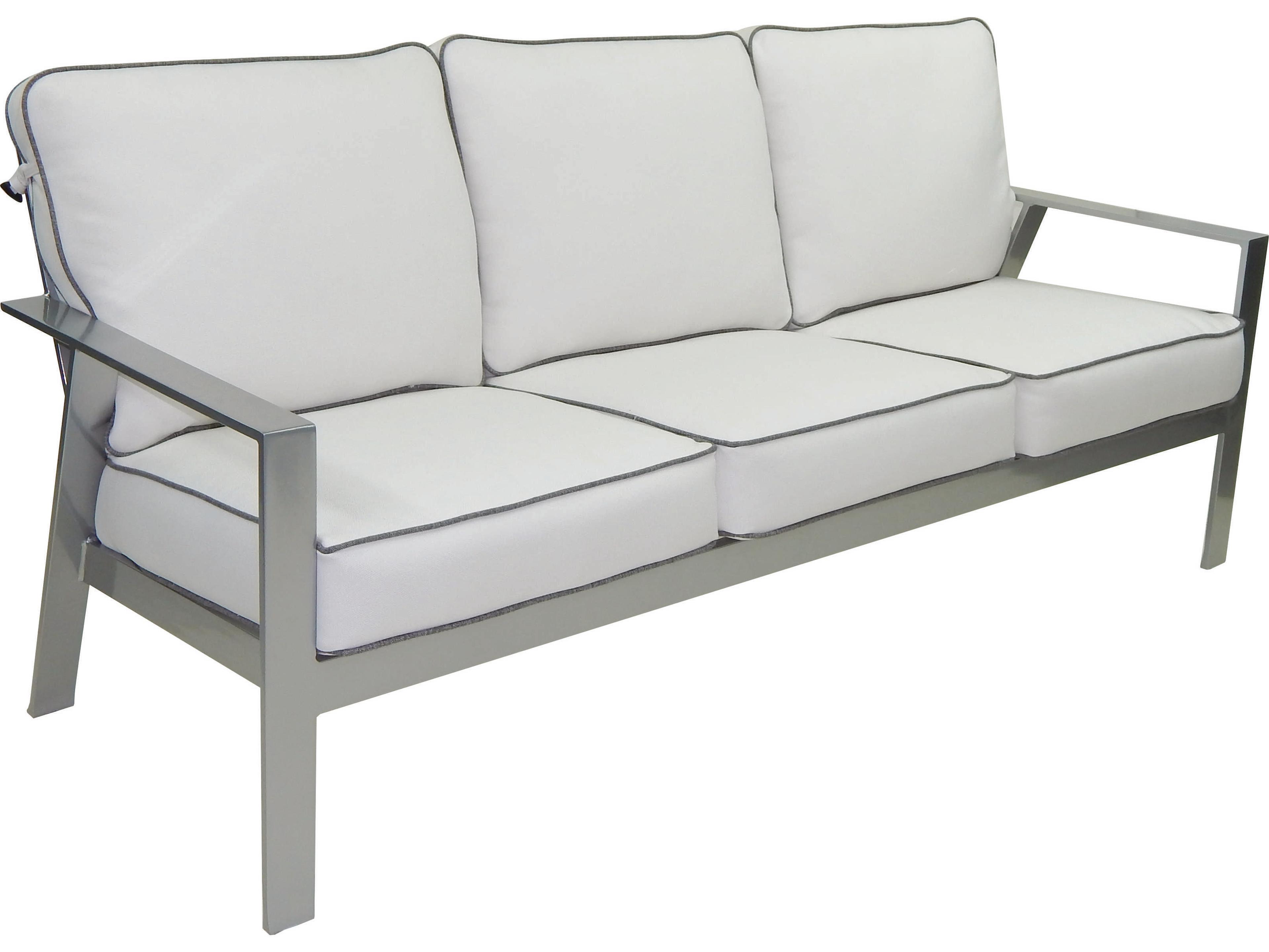 Trento Deep Seating Cushion Cast Aluminum Outdoor Sofa